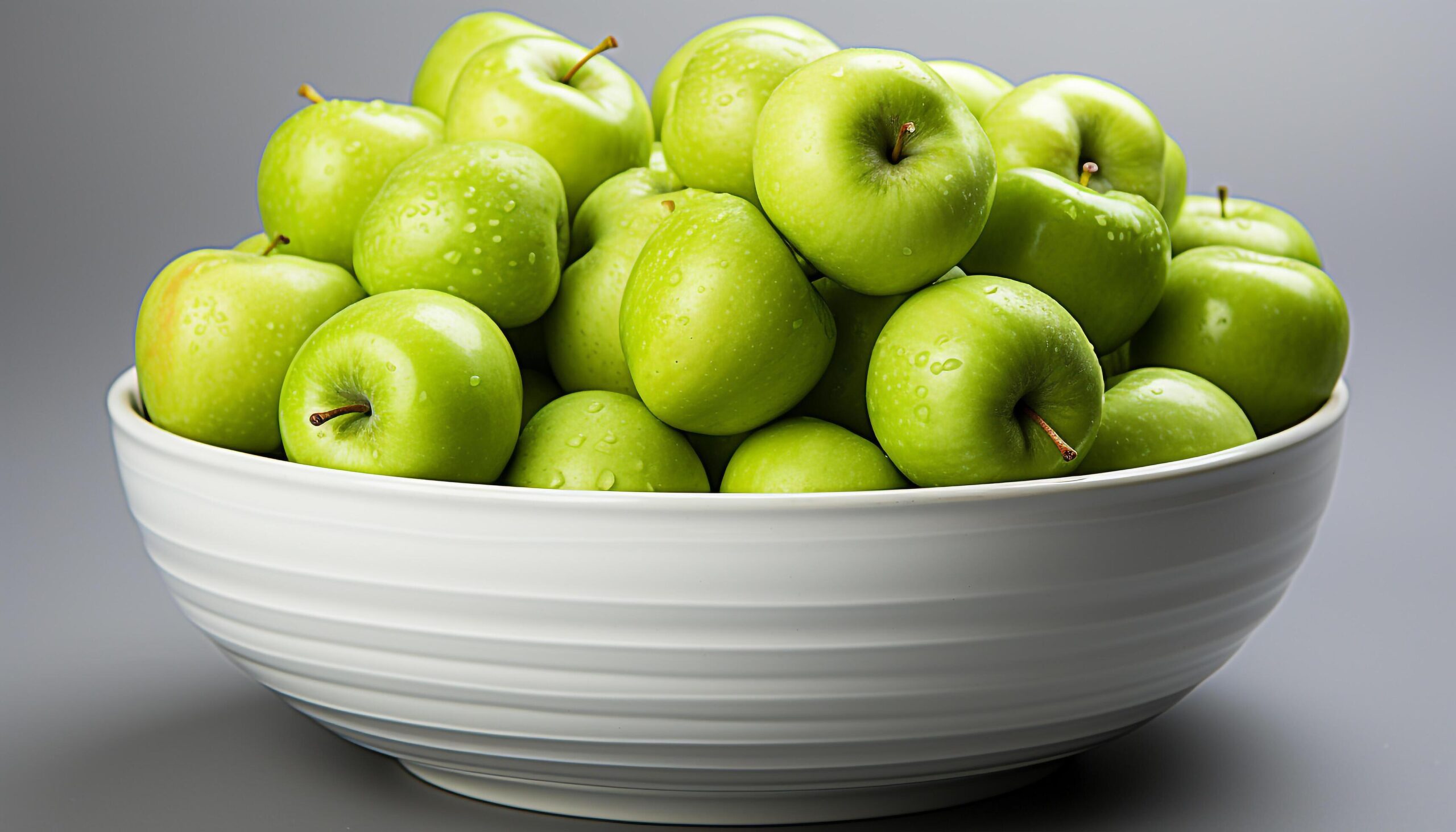 Ai-generated-freshness-and-nature-in-a-bowl-of-ripe-green-apples-generated-by-ai-free-photo
