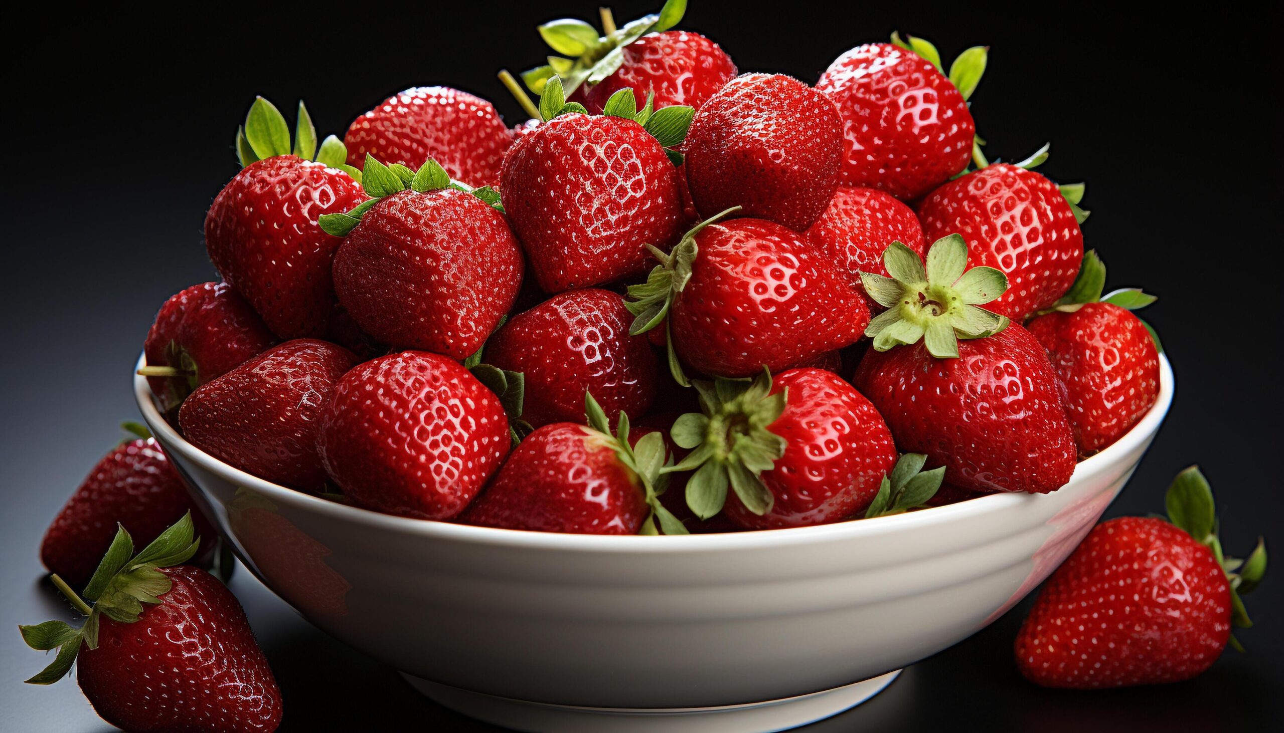 Ai-generated-freshness-and-sweetness-in-a-bowl-of-ripe-strawberries-generated-by-ai-free-photo
