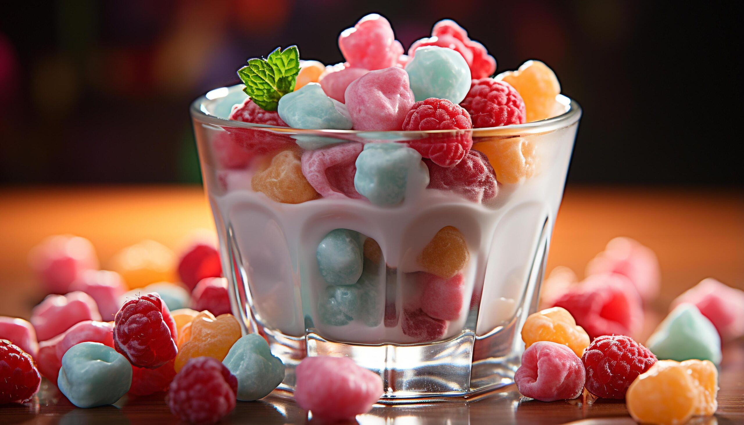 Ai-generated-freshness-and-sweetness-in-a-multi-colored-bowl-of-fruit-generated-by-ai-free-photo