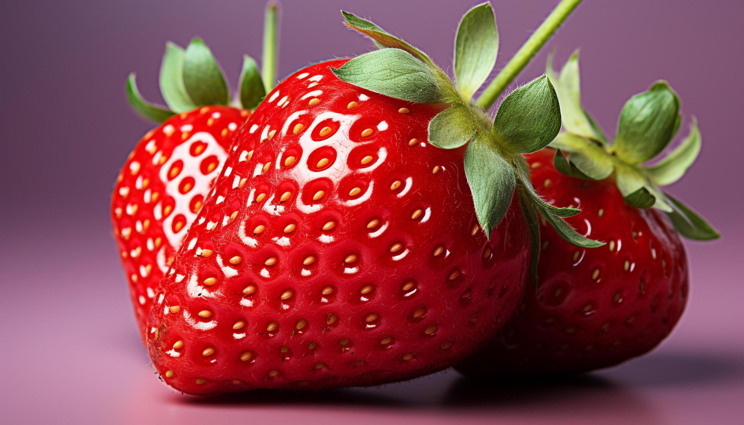 Ai-generated-freshness-and-sweetness-in-a-single-strawberry-nature-heart-generated-by-ai-free-photo