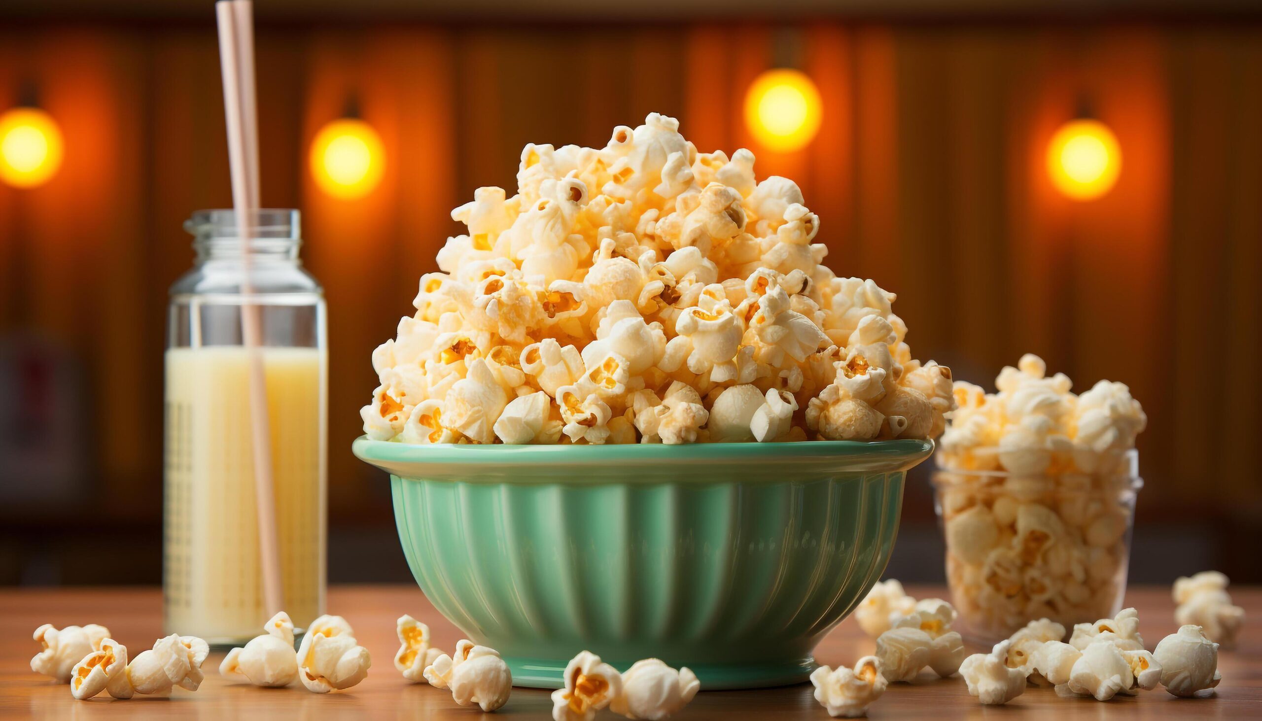 Ai-generated-freshness-in-a-bowl-close-up-of-yellow-butter-snack-generated-by-ai-free-photo