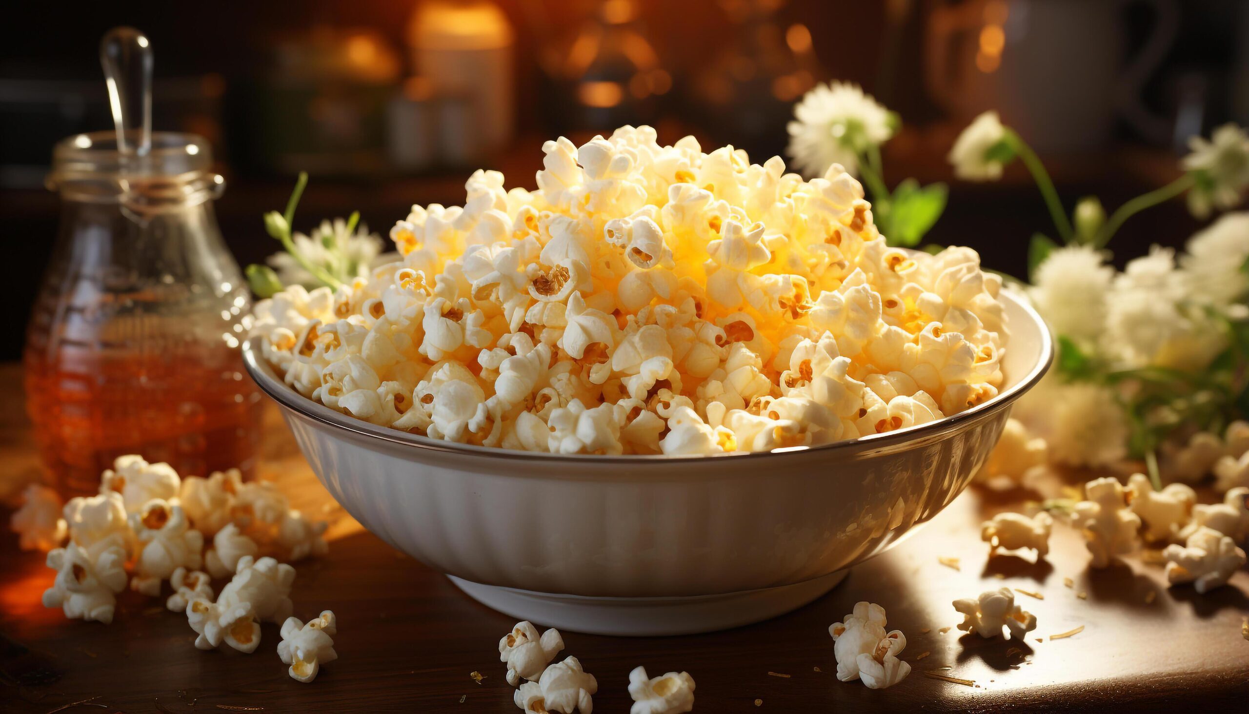 Ai-generated-freshness-in-a-bowl-sweetcorn-butter-and-indulgence-generated-by-ai-free-photo