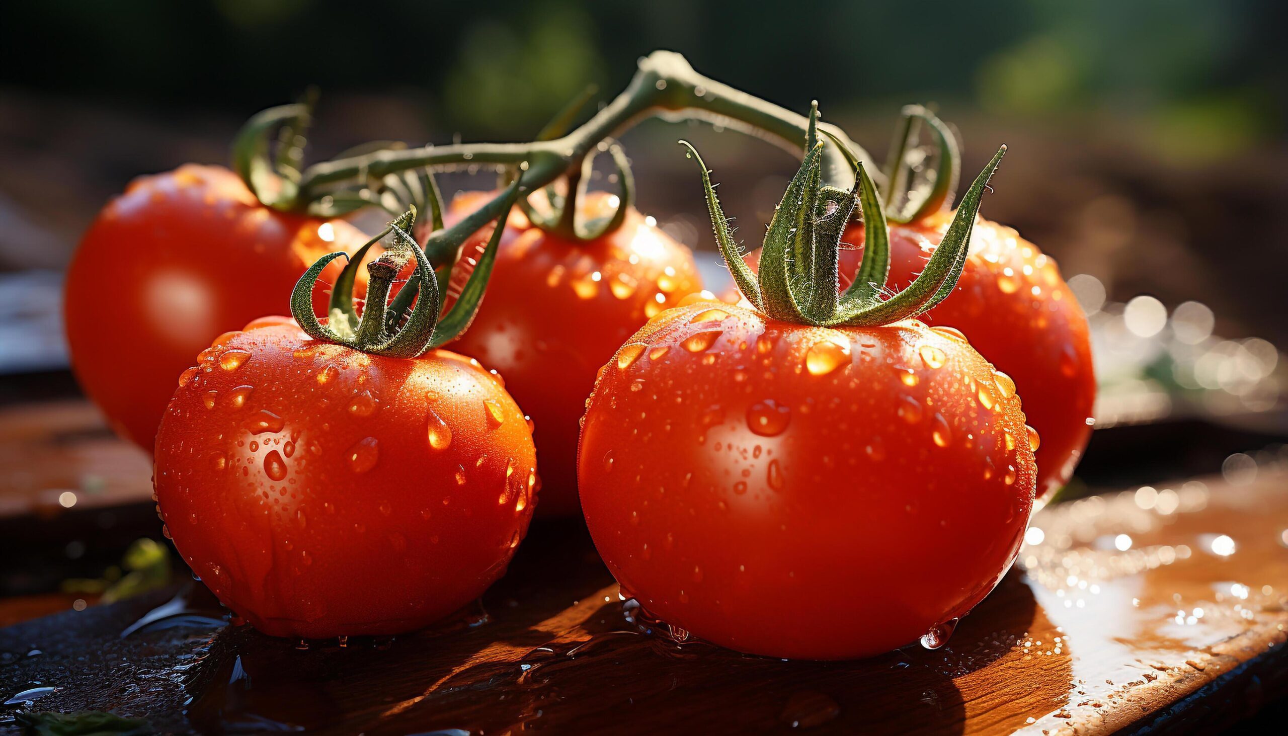 Ai-generated-freshness-of-ripe-tomato-a-healthy-organic-vegetarian-meal-generated-by-ai-free-photo