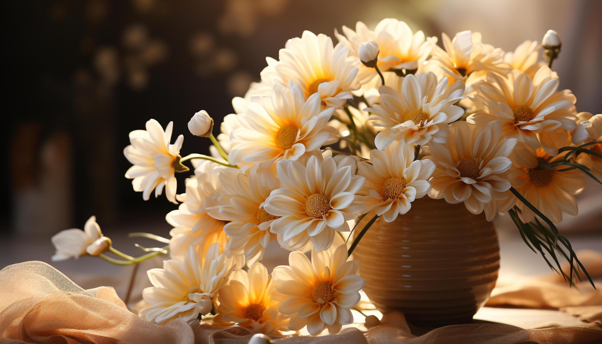 Ai-generated-freshness-of-summer-in-a-bouquet-of-multi-colored-flowers-generated-by-ai-free-photo