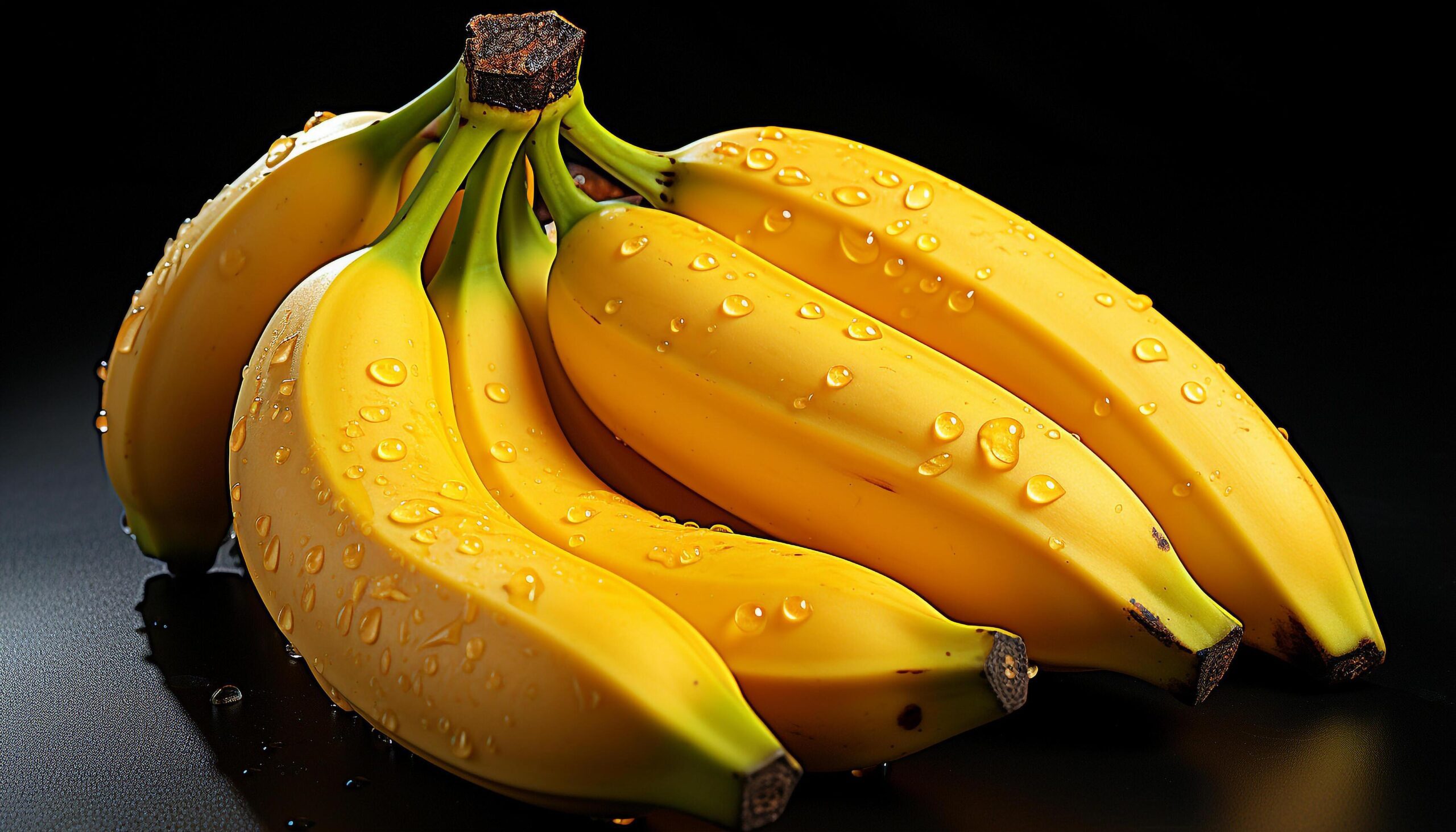 Ai-generated-freshness-of-yellow-banana-nature-healthy-eating-organic-and-wet-generated-by-ai-free-photo