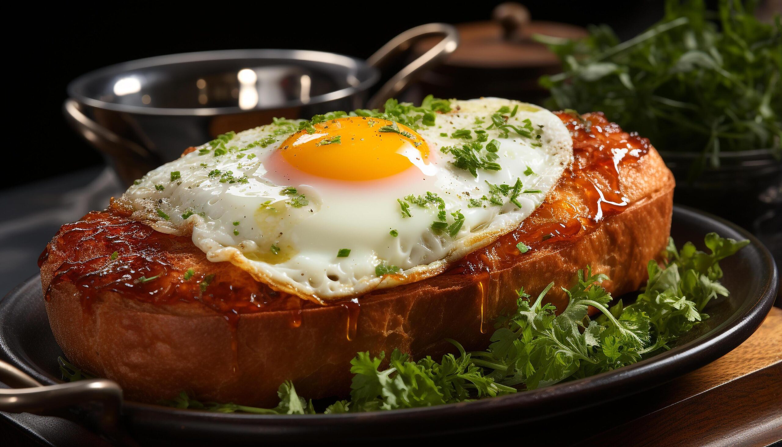 Ai-generated-freshness-on-plate-gourmet-meal-healthy-grilled-fried-cooked-lunch-generated-by-ai-free-photo