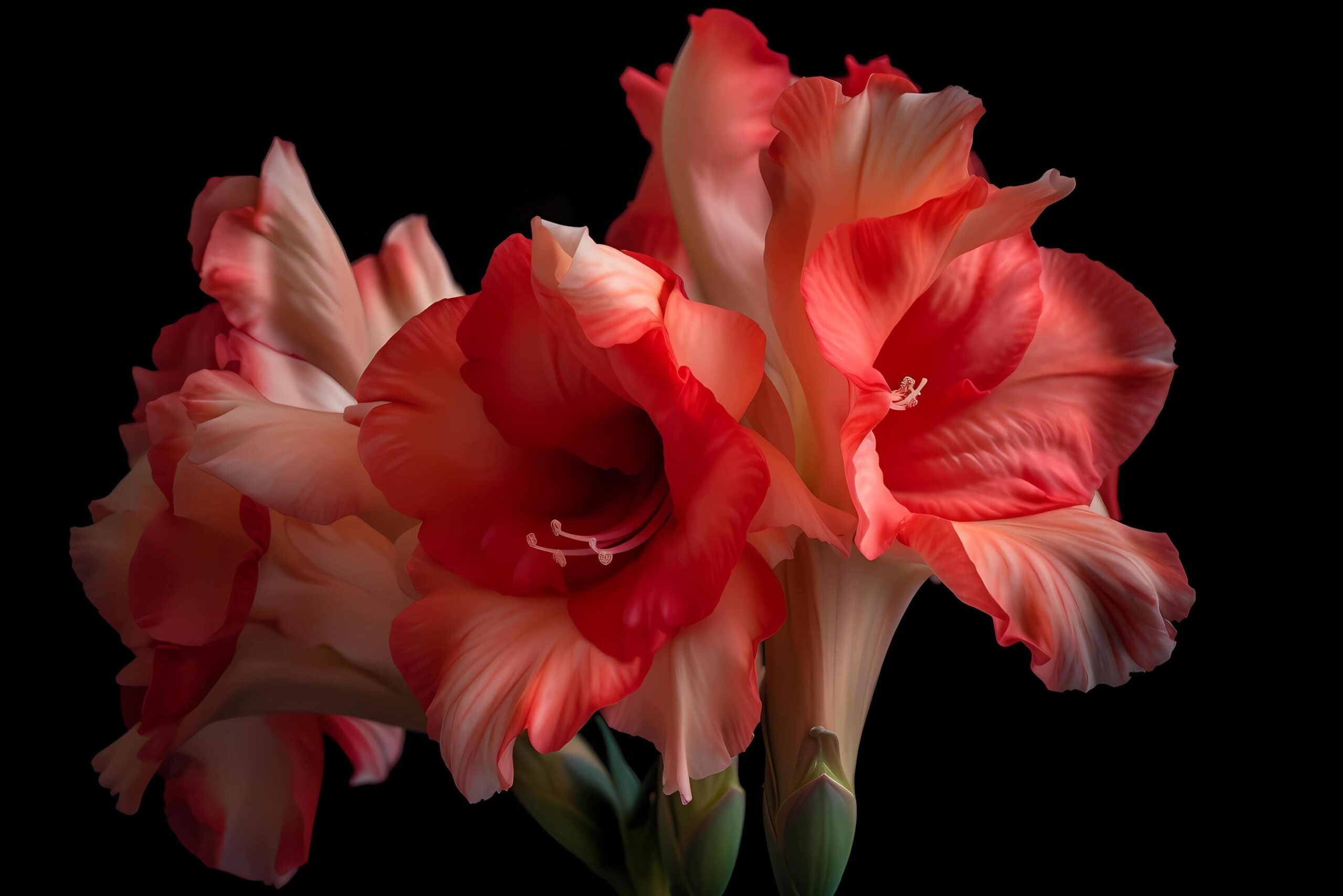 Ai-generated-gladiolus-native-to-sub-saharan-africa-gladiolus-are-known-for-their-tall-spiky-blooms-and-bright-colors-they-are-often-used-for-decorative-purposes-and-as-a-symbol-of-strength-free-photo