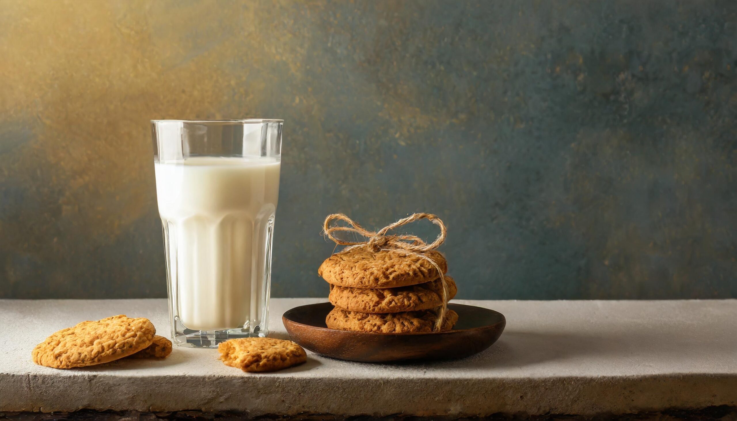 Ai-generated-glass-of-milk-and-cookies-on-table-free-photo