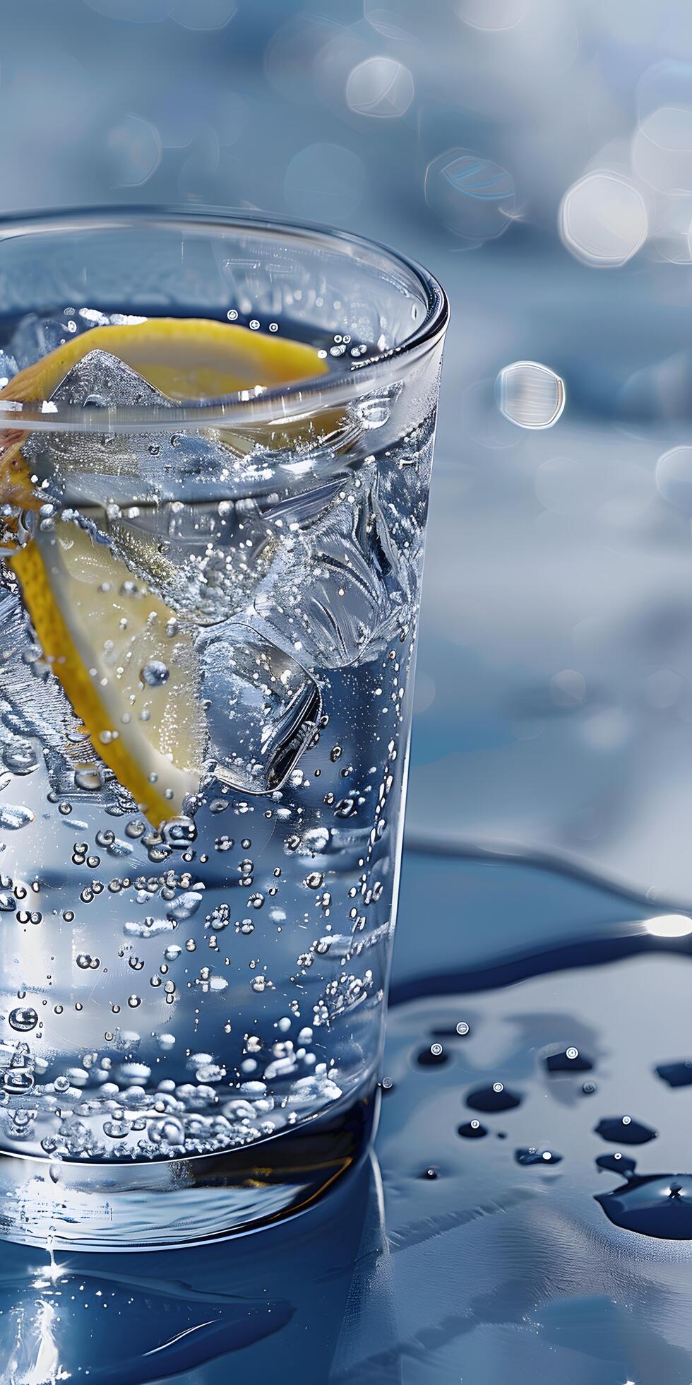 Ai-generated-glass-of-sparkling-water-with-fresh-lemon-slice-free-photo