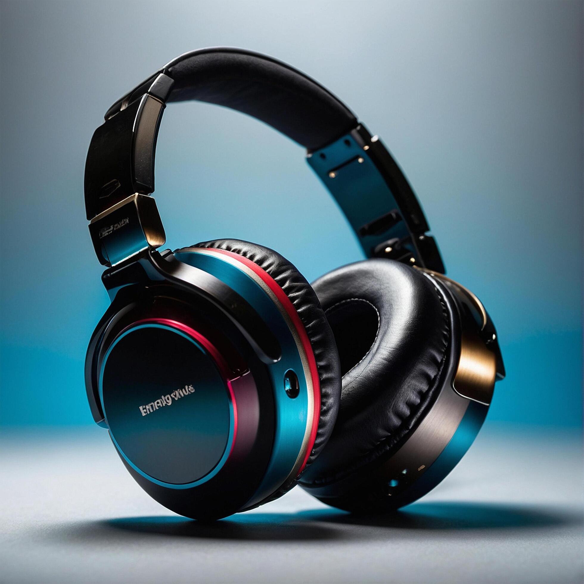 Ai-generated-headphones-with-gradient-background-free-photo