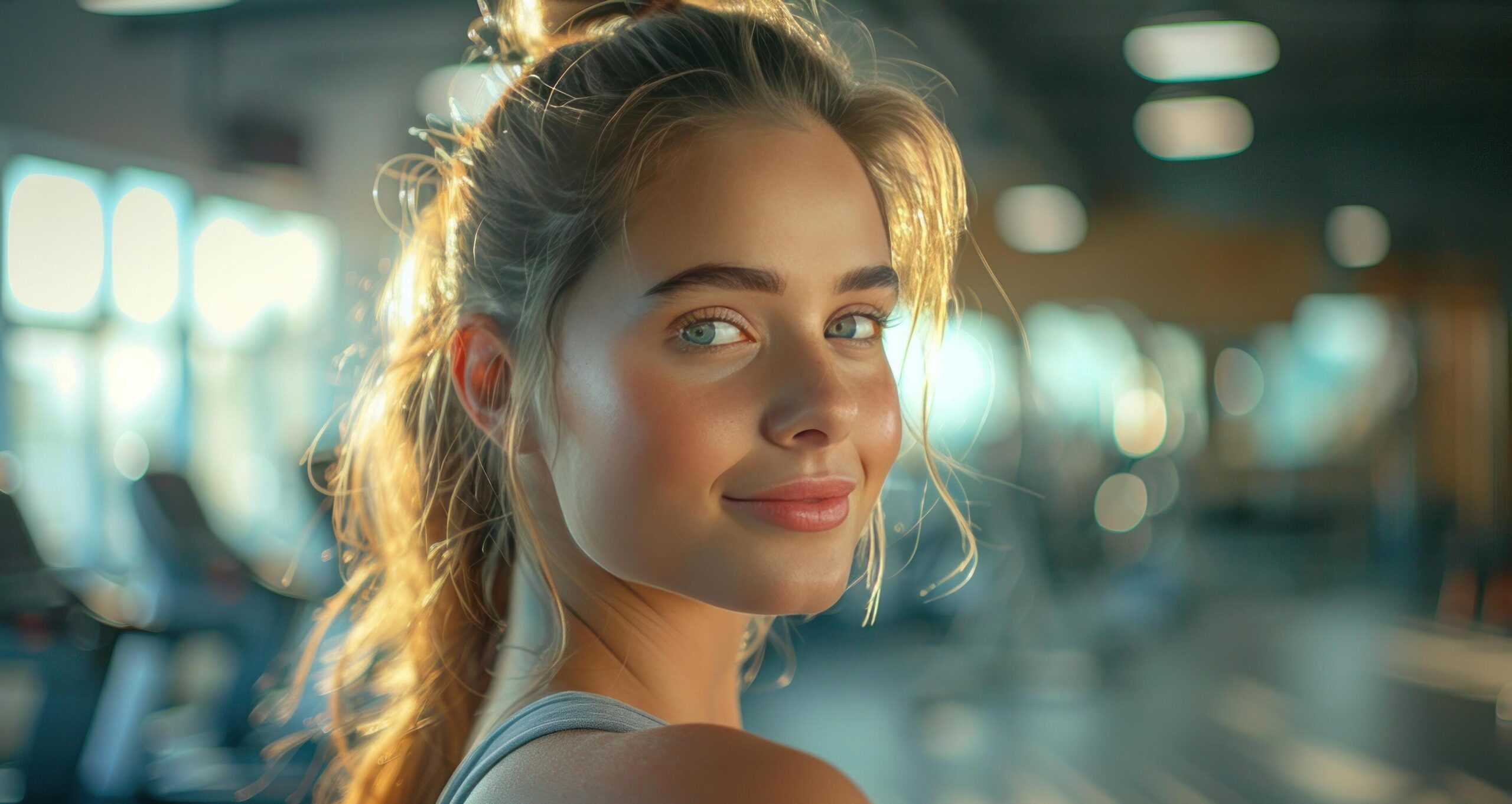 Ai-generated-healthy-and-fit-woman-in-gym-free-photo