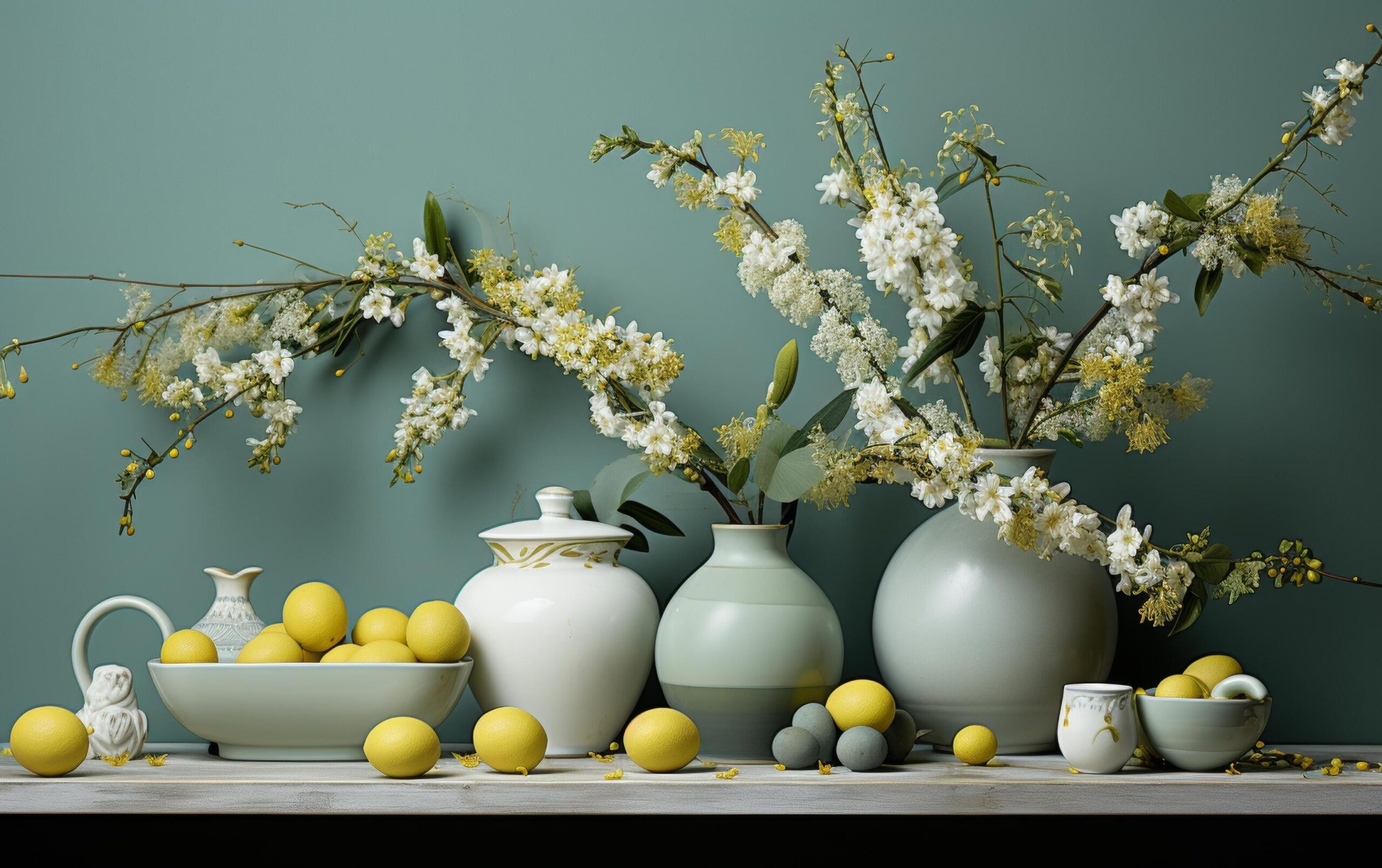 Ai-generated-images-for-easter-white-easter-or-easter-wallpaper-free-photo