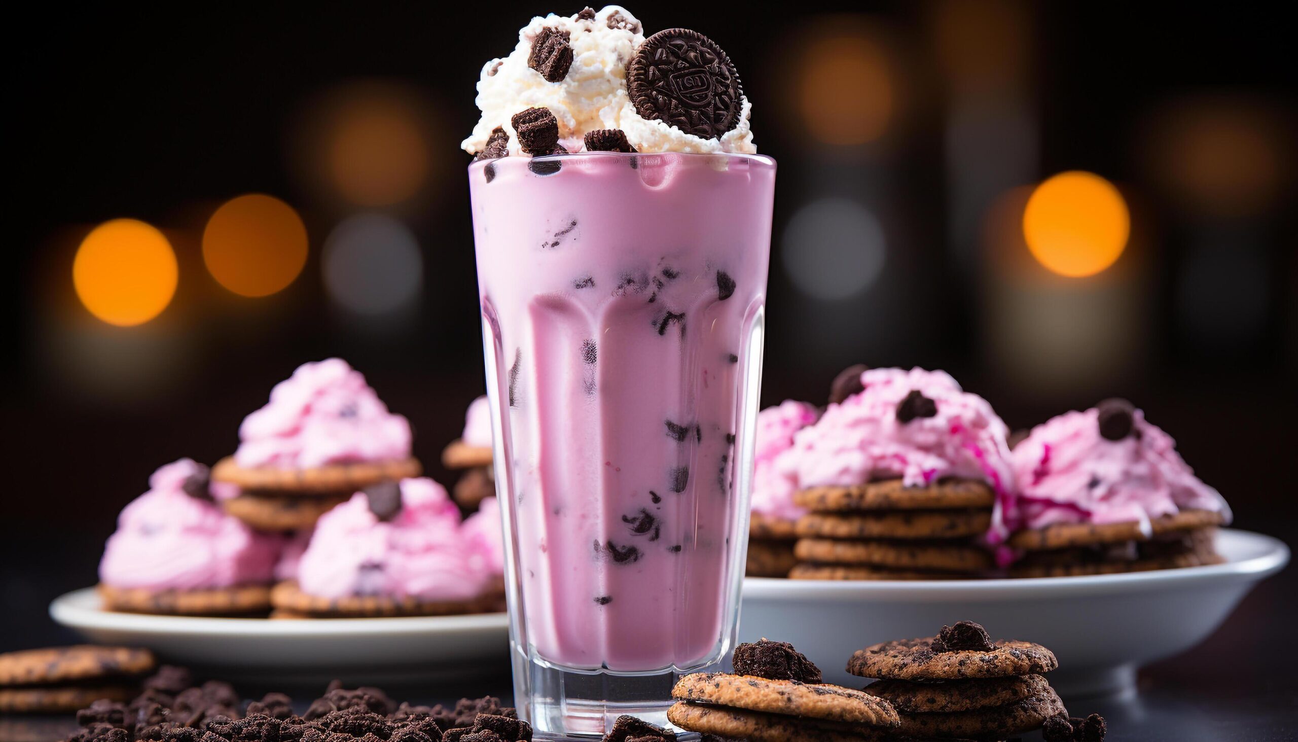 Ai-generated-indulgent-gourmet-dessert-chocolate-milkshake-with-whipped-cream-generated-by-ai-free-photo