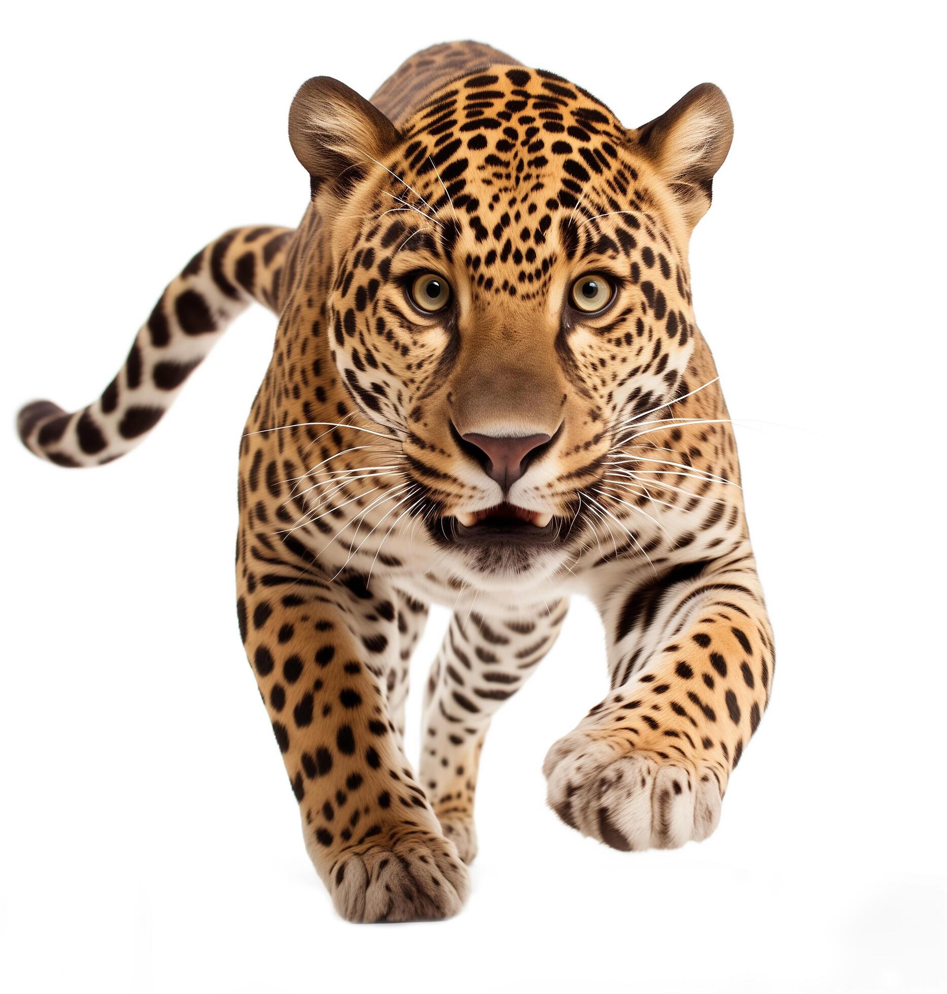 Ai-generated-jaguar-panthera-onca-isolated-on-white-background-generative-ai-free-photo
