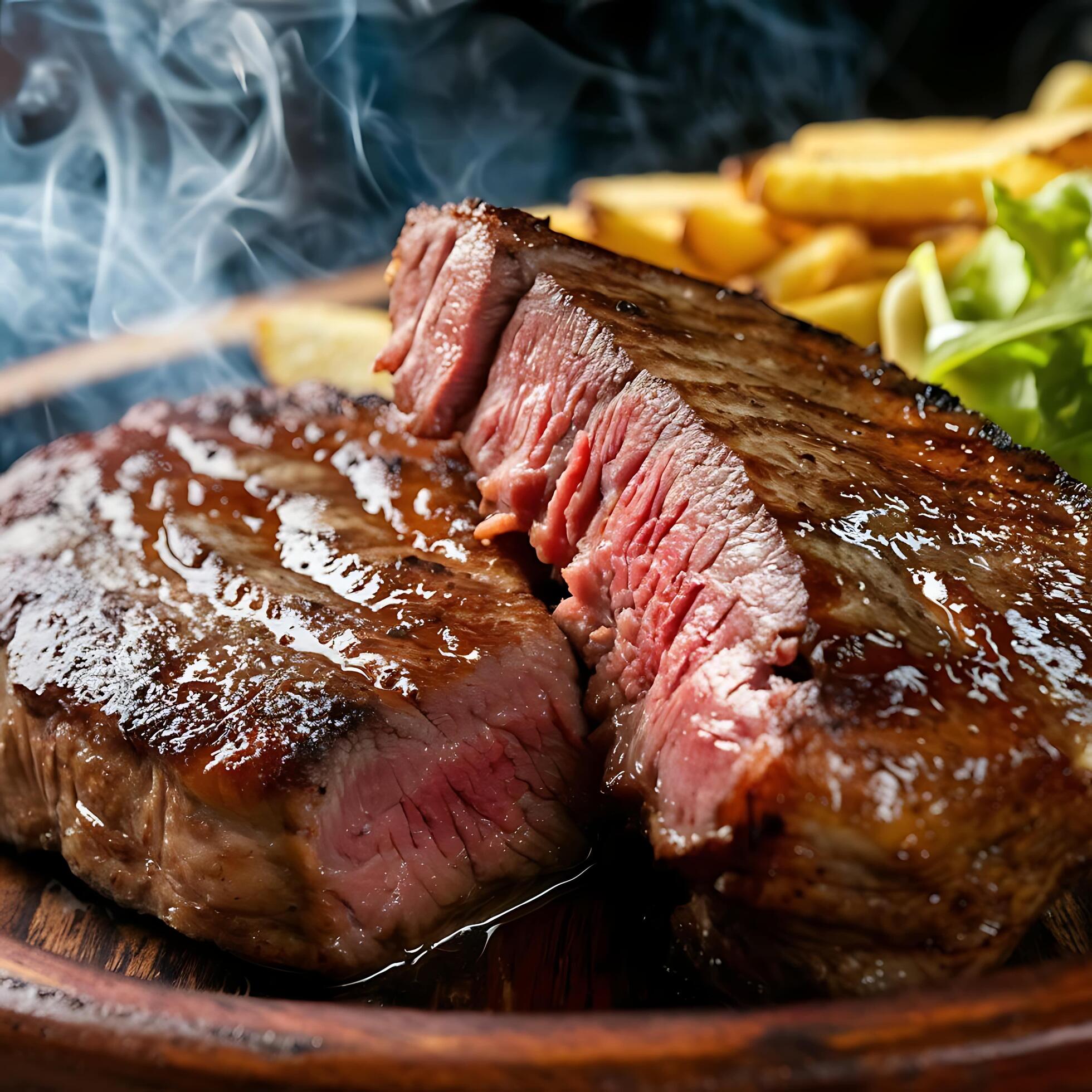Ai-generated-juicy-flavor-smoked-steak-free-photo