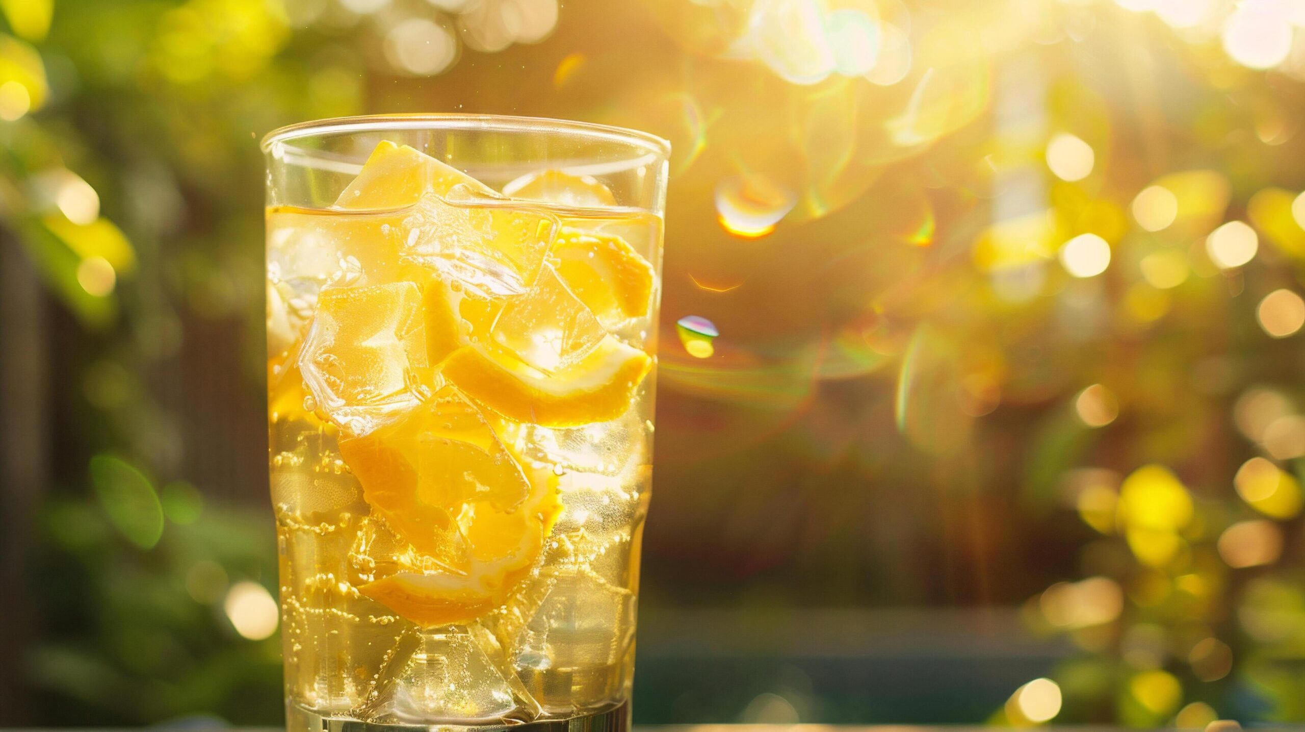 Ai-generated-lemonade-with-ice-and-lemon-free-photo