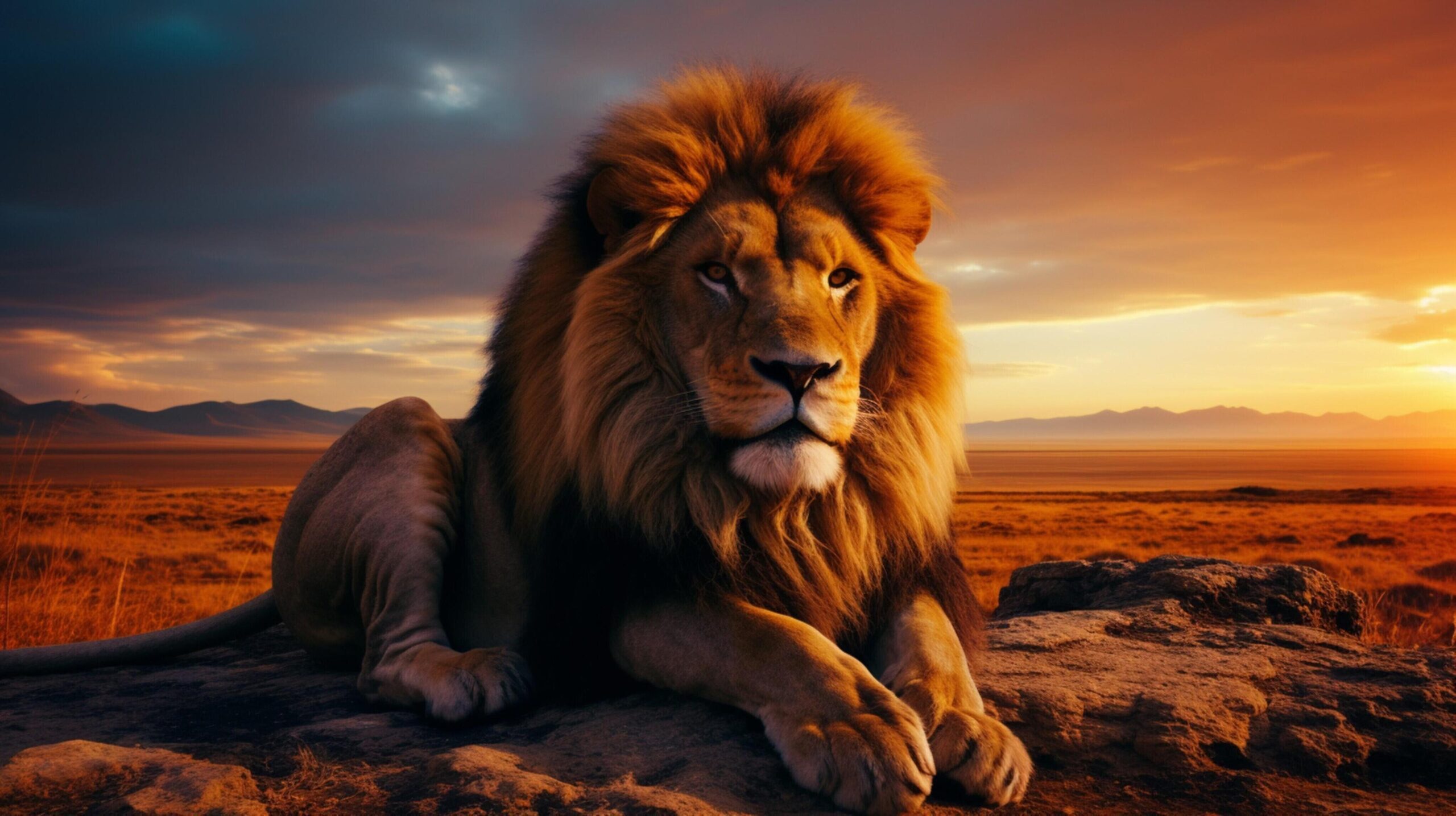Ai-generated-lion-high-quality-image-free-photo
