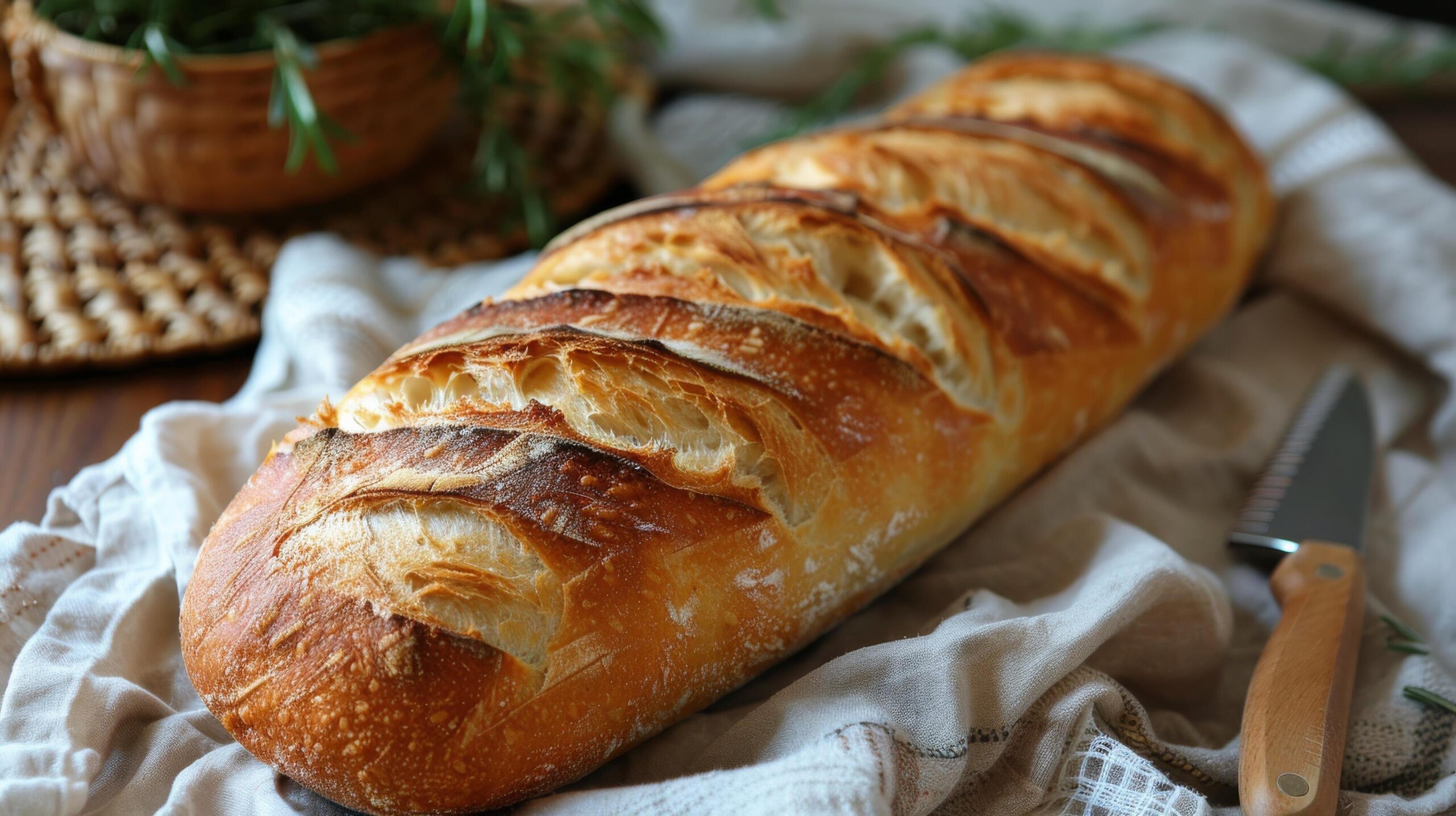 Ai-generated-loaf-of-bread-on-table-free-photo