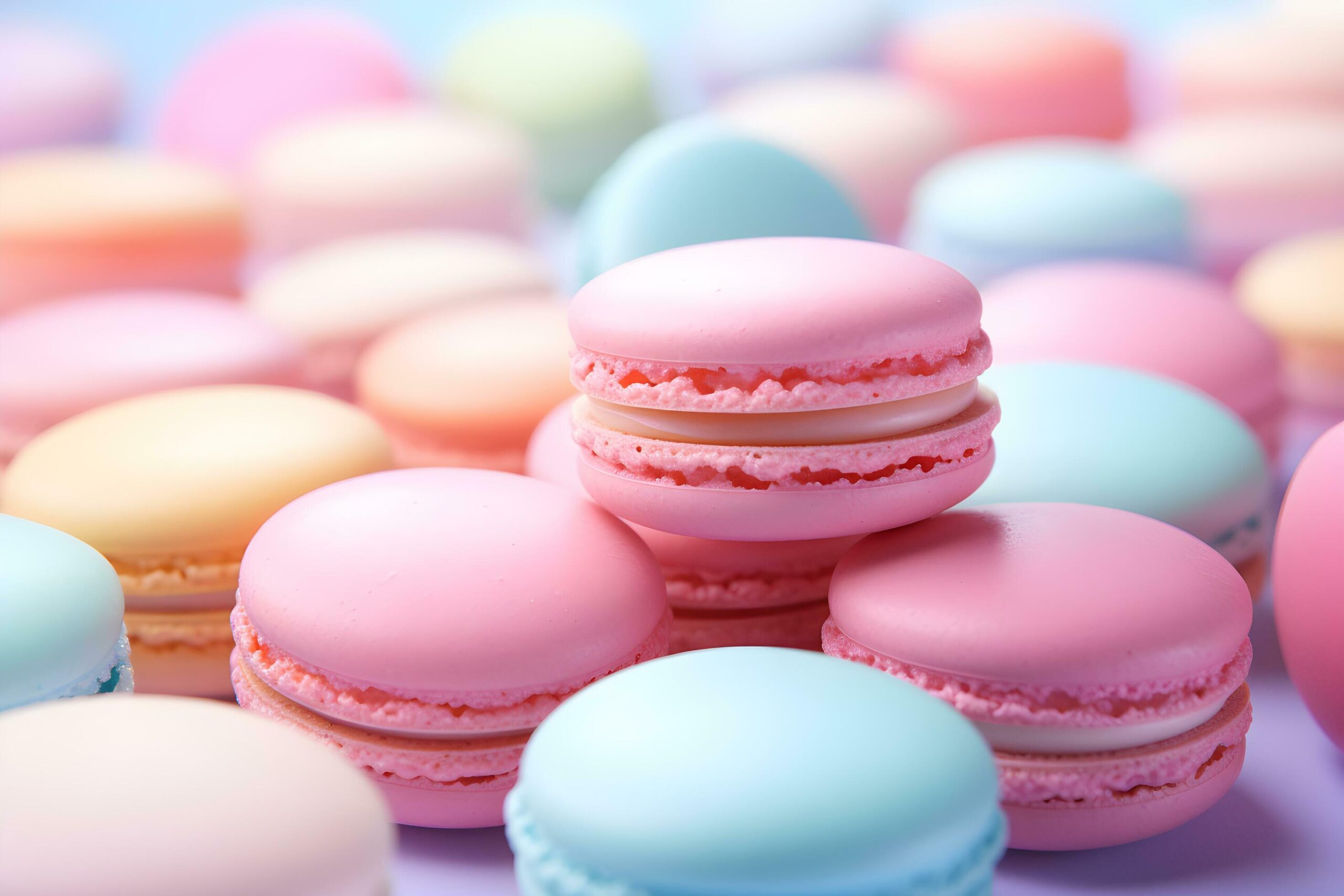 Ai-generated-macaroons-on-a-table-free-photo