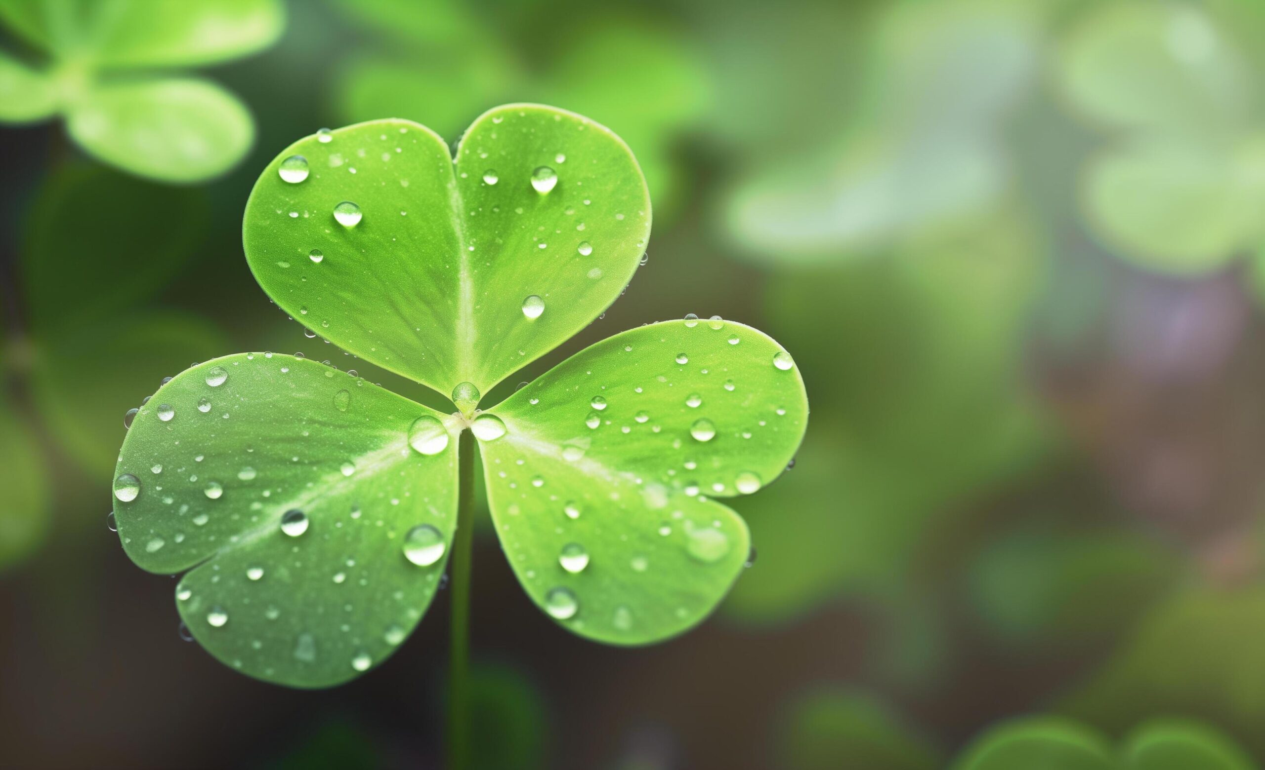 Ai-generated-macro-green-clover-free-photo