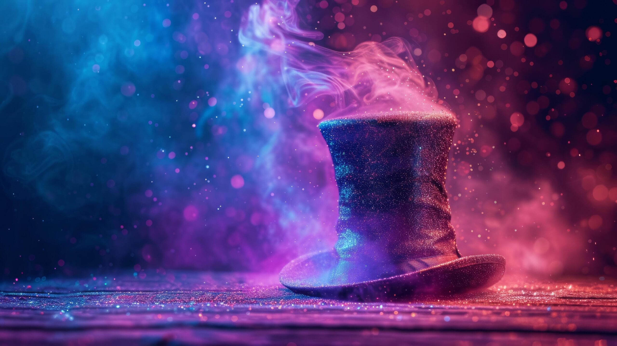 Ai-generated-magic-background-with-magician-s-hat-free-photo