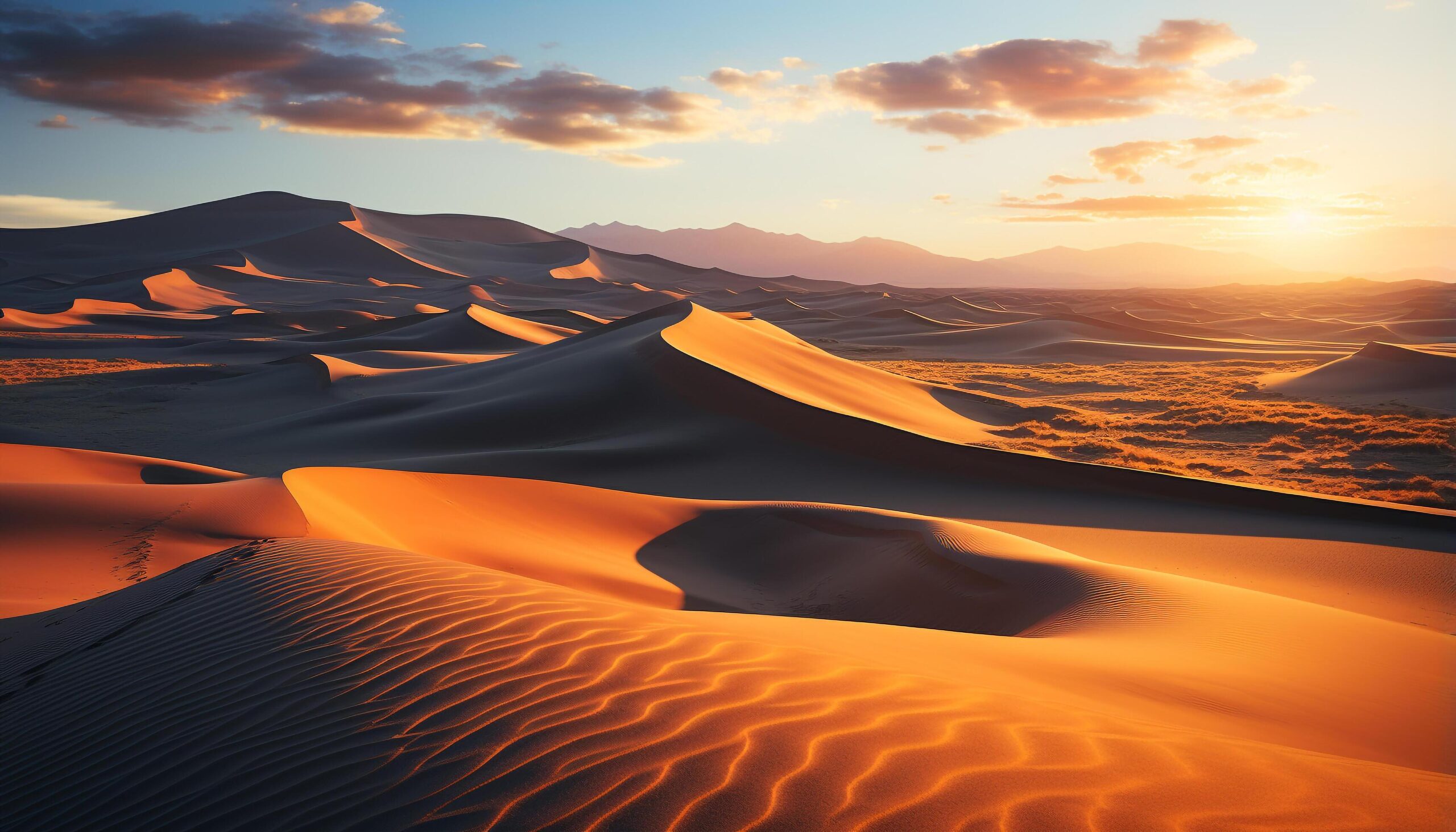 Ai-generated-majestic-mountain-range-striped-wave-pattern-tranquil-scene-generated-by-ai-free-photo