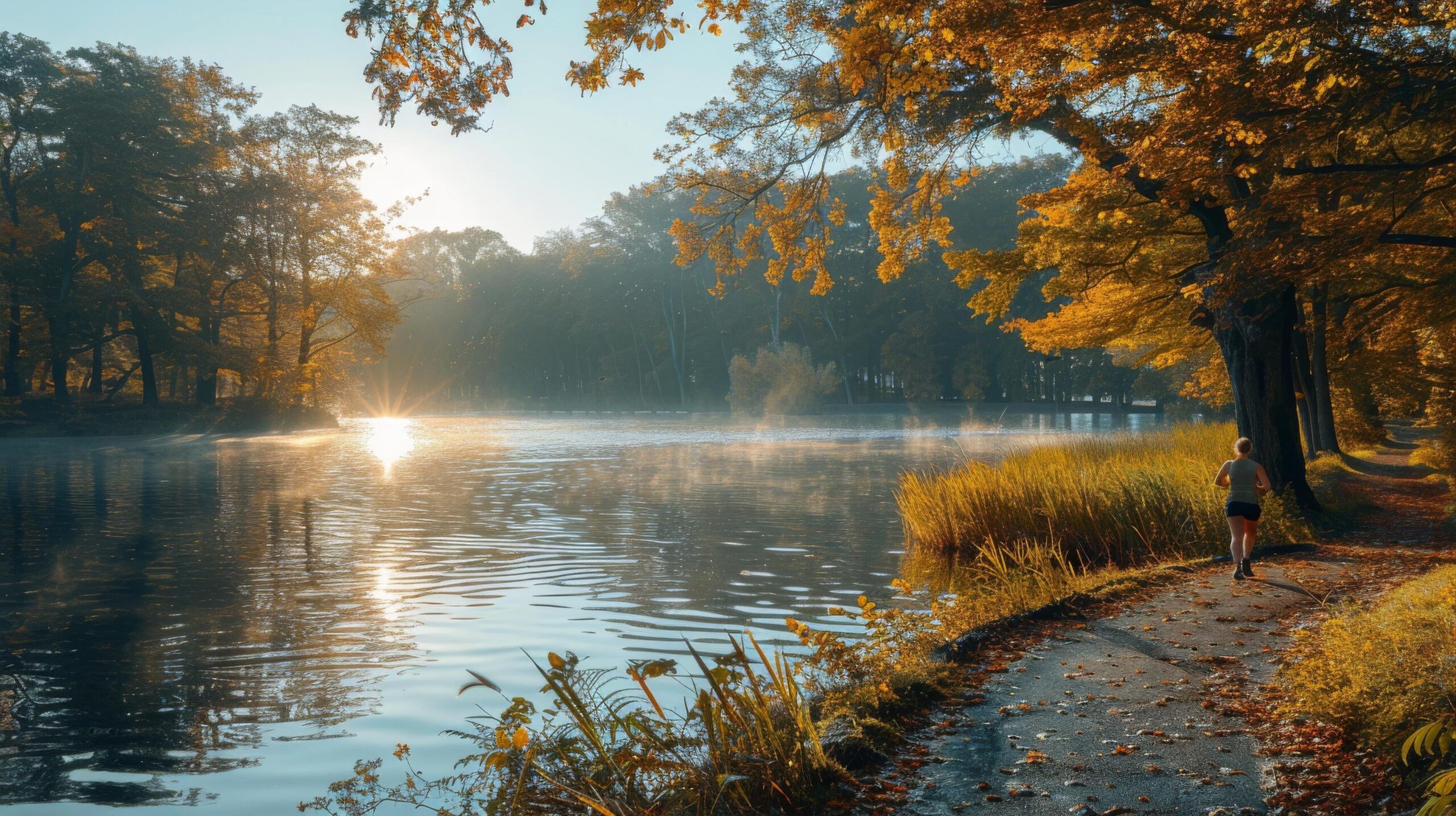Ai-generated-man-standing-on-shore-of-lake-free-photo