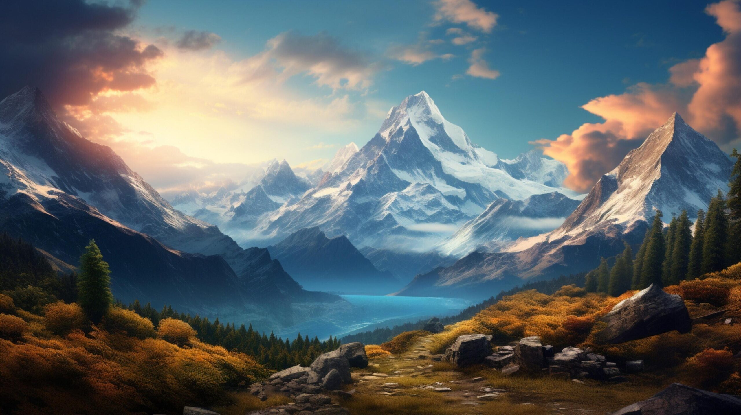 Ai-generated-mountain-adventures-background-free-photo