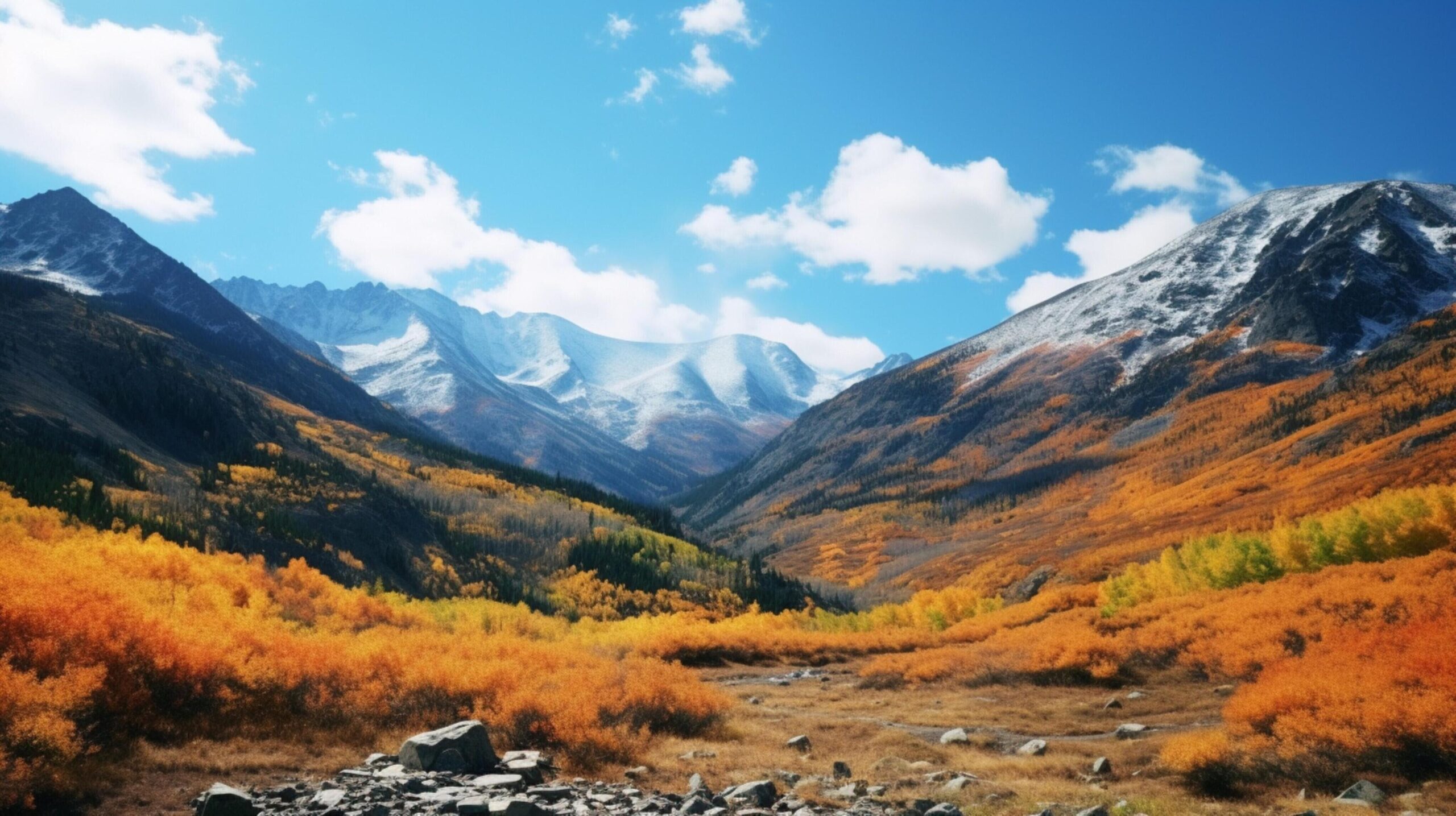 Ai-generated-mountain-fall-foliage-background-free-photo