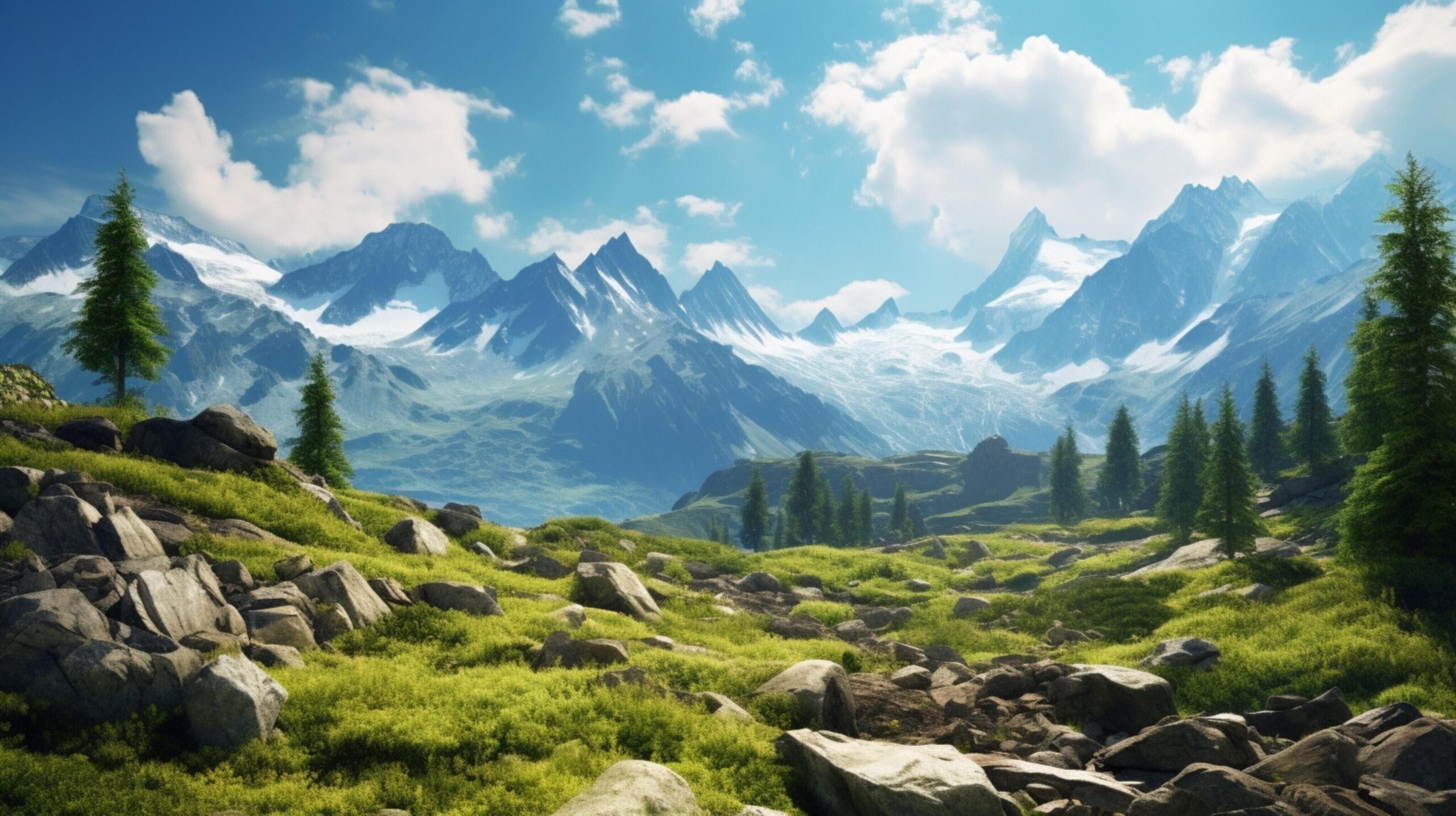 Ai-generated-mountain-outdoor-beauty-background-free-photo