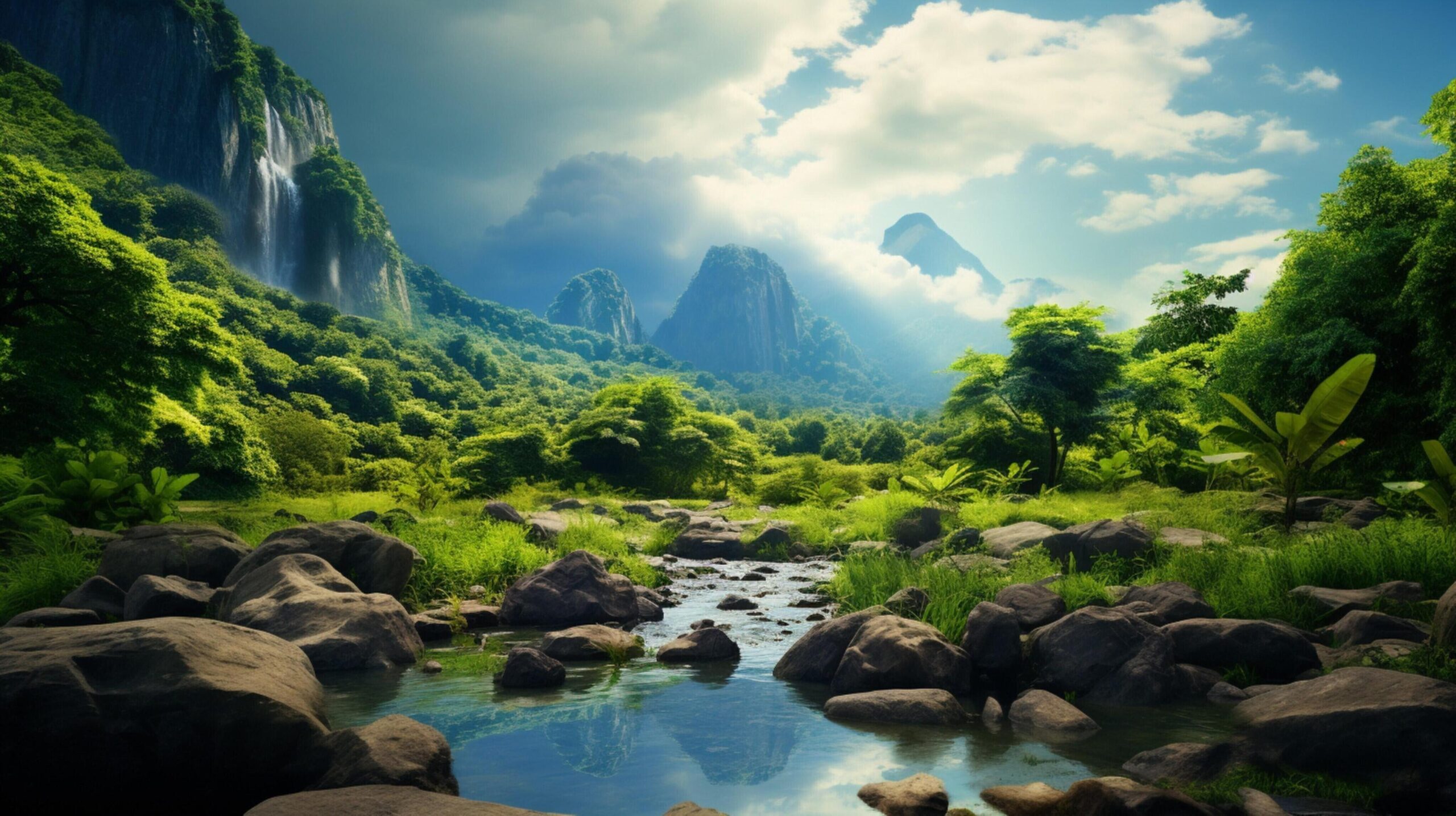 Ai-generated-nature-high-quality-background-free-photo