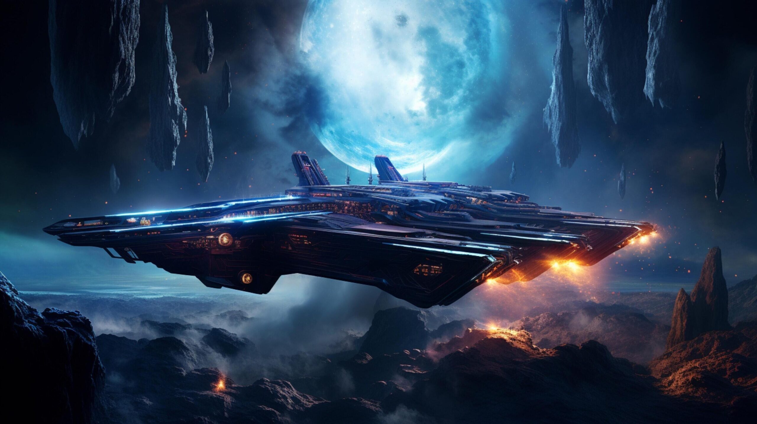 Ai-generated-nebula-shuttle-background-free-photo