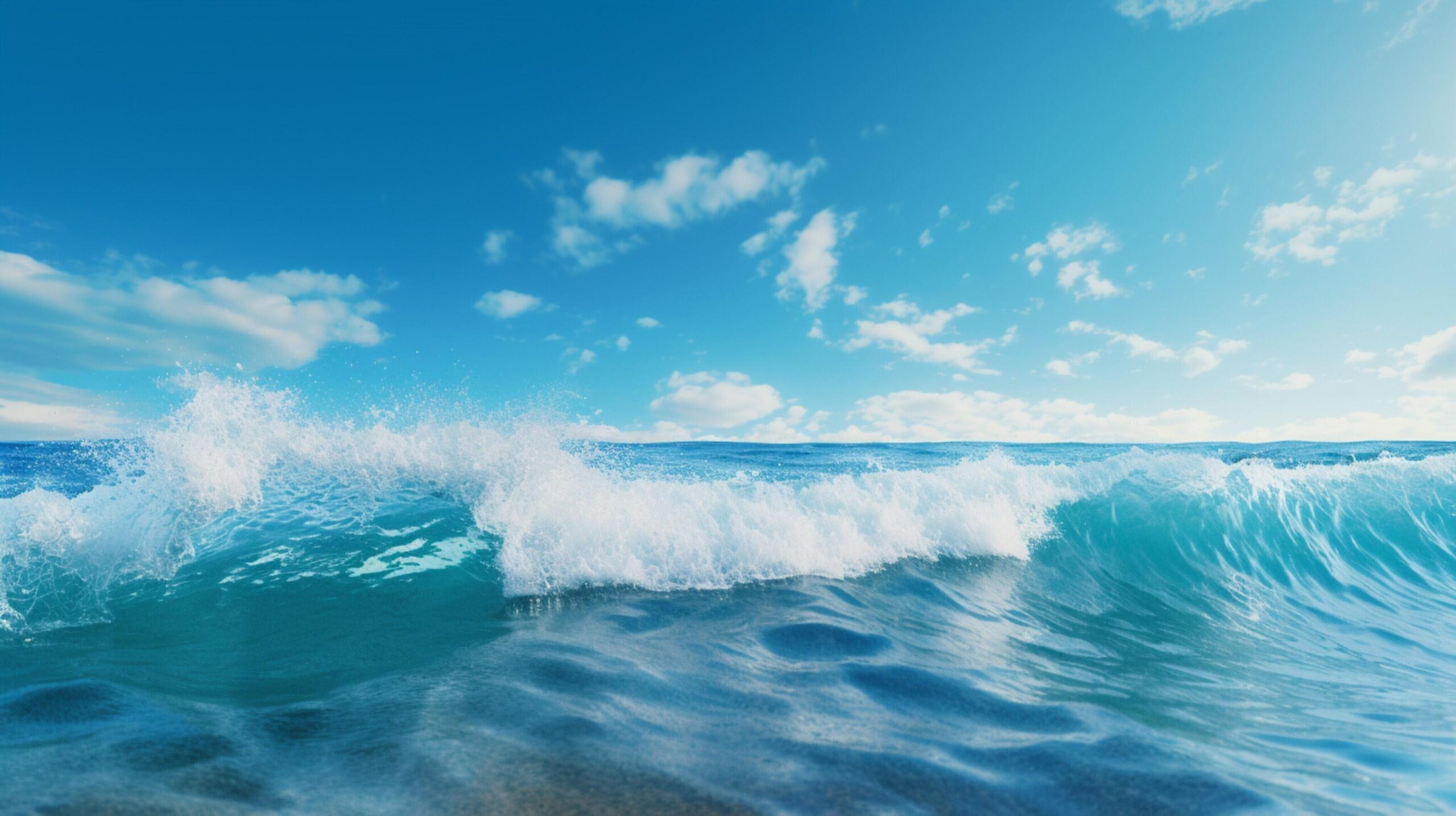 Ai-generated-ocean-spray-background-free-photo