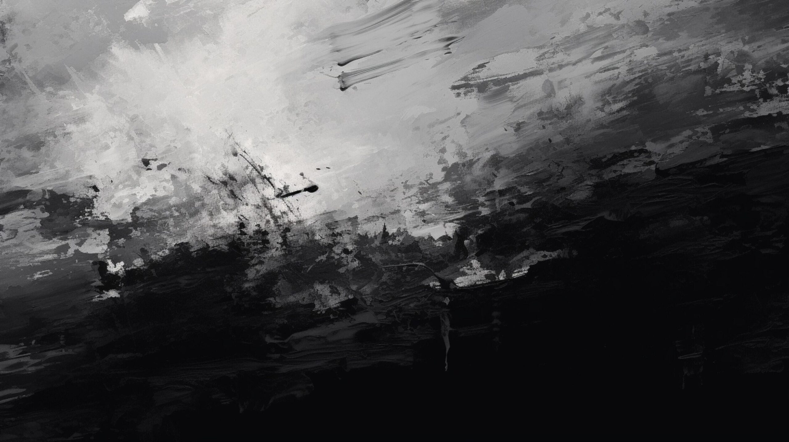 Ai-generated-oil-painting-abstract-black-and-white-background-free-photo