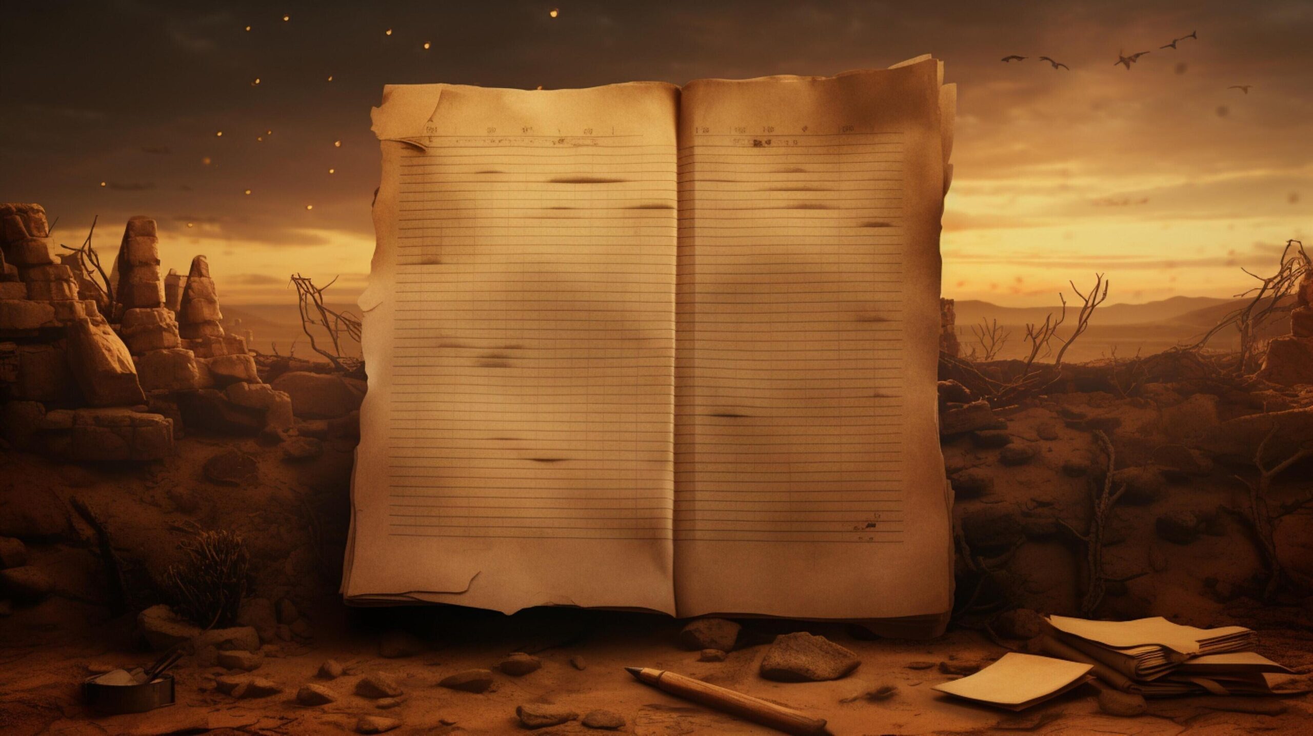 Ai-generated-old-diary-page-background-free-photo