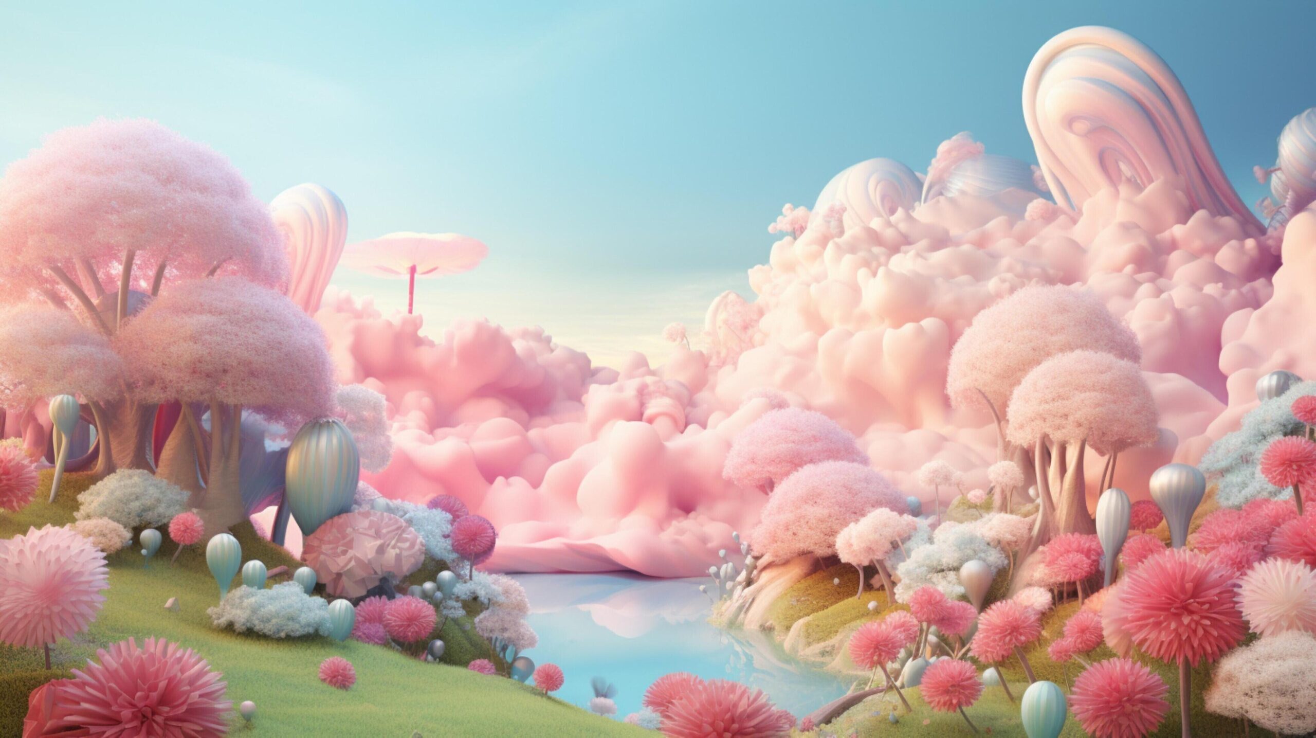 Ai-generated-pastel-whimsical-background-free-photo