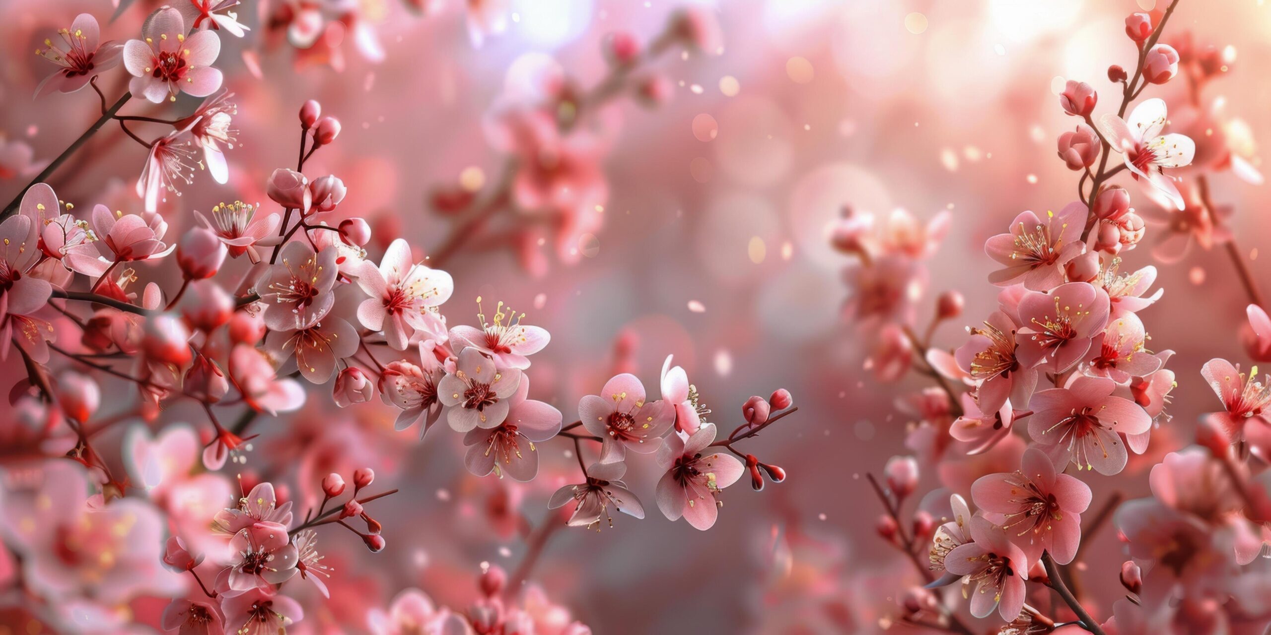 Ai-generated-pink-flowers-blooming-on-a-sunny-day-free-photo