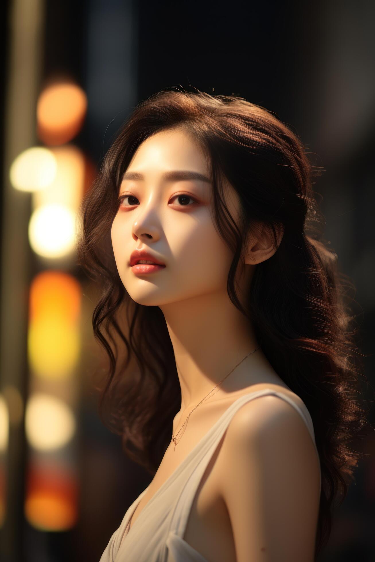 Ai-generated-portrait-of-beautiful-young-aisan-woman-free-photo