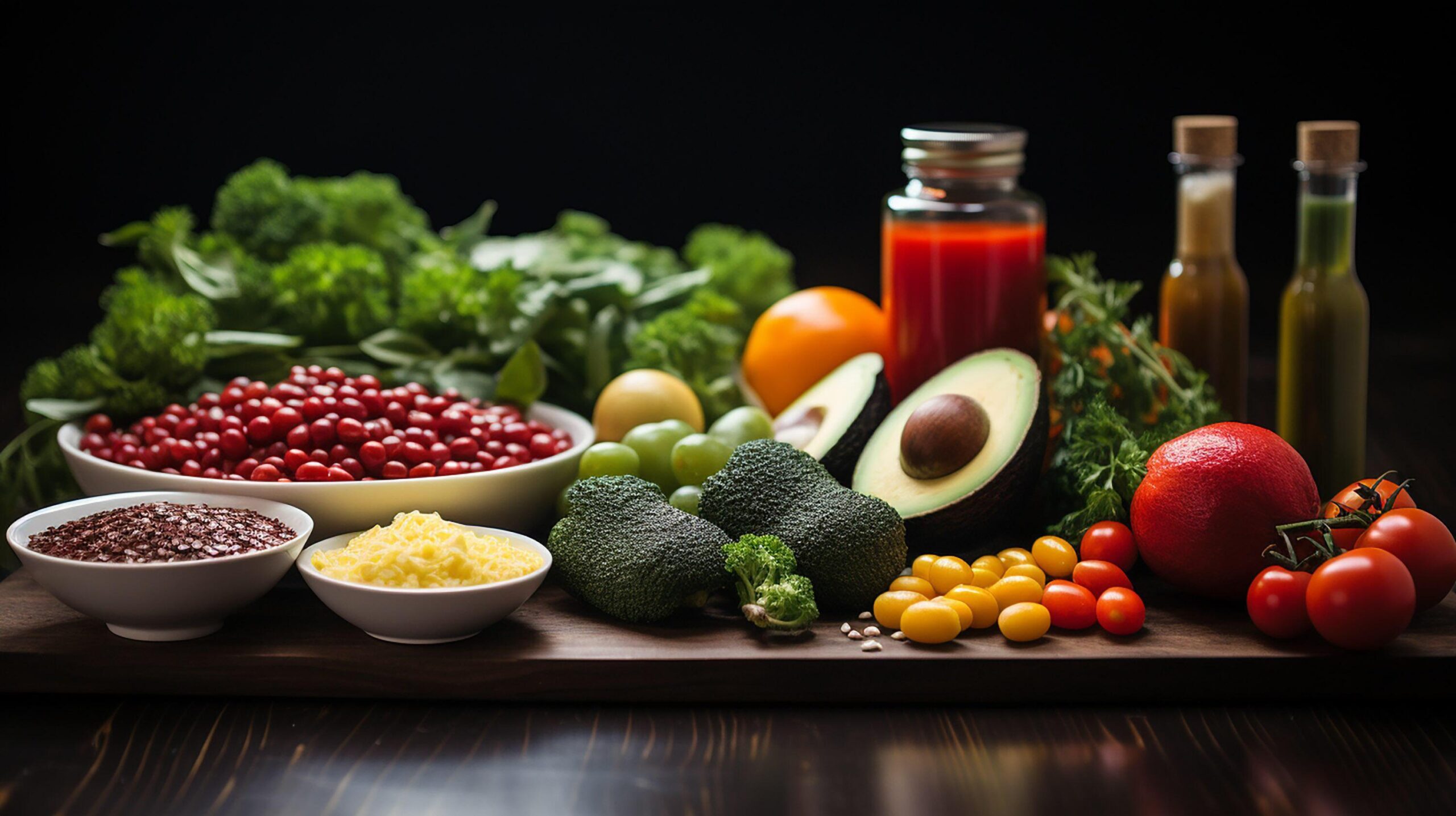 Ai-generated-principles-and-rules-of-a-healthy-lifestyle-with-proper-nutrition-balanced-diet-vegetarian-vegetables-fruits-keto-ketosis-free-photo