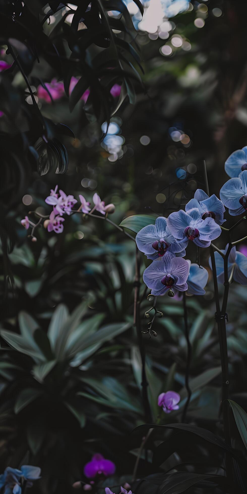 Ai-generated-purple-orchid-in-watercolor-glow-free-photo