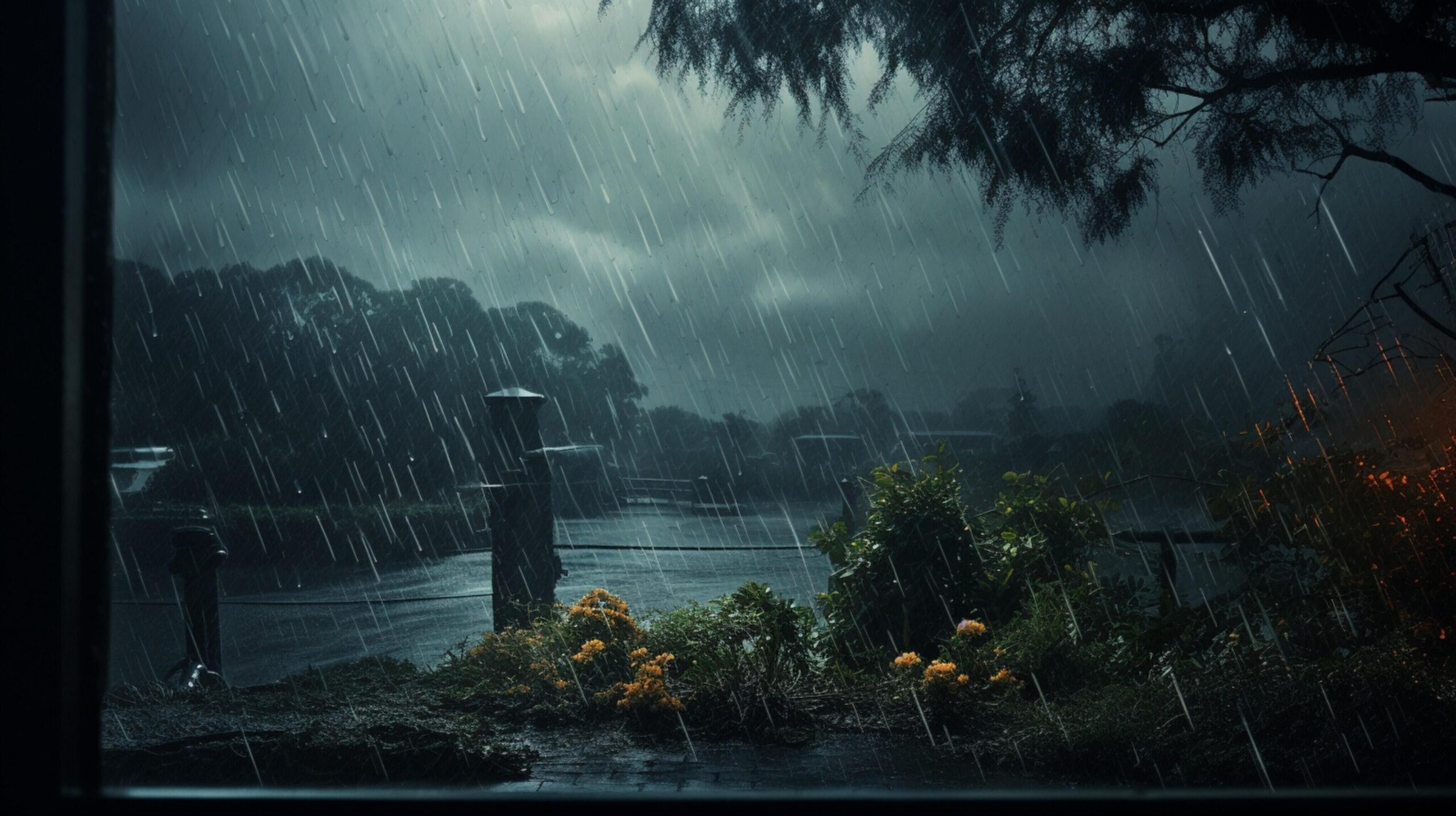Ai-generated-rainy-weather-background-free-photo