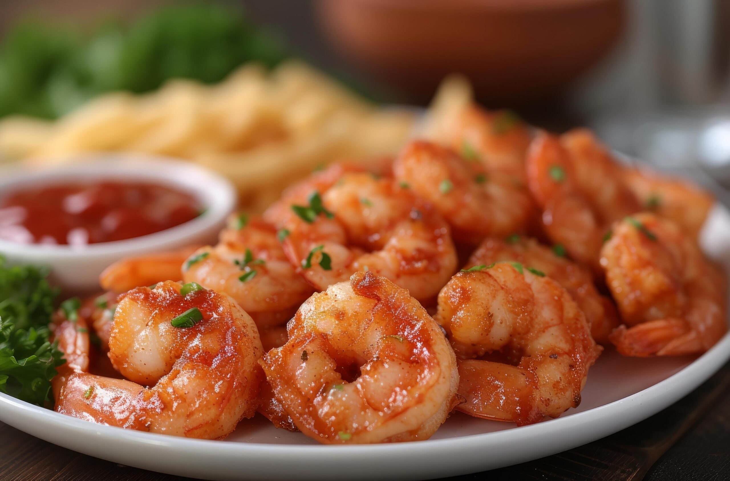 Ai-generated-shrimp-on-a-plate-fast-food-free-photo