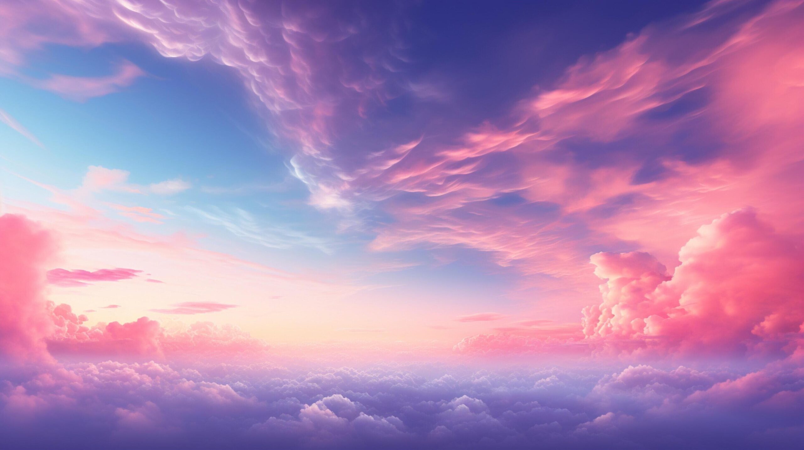 Ai-generated-sky-with-abstract-digital-art-background-free-photo