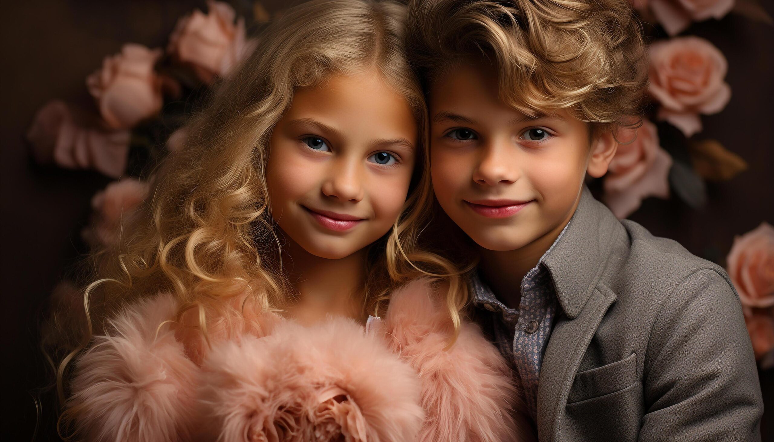Ai-generated-smiling-child-cute-portrait-happiness-in-family-togetherness-generated-by-ai-free-photo