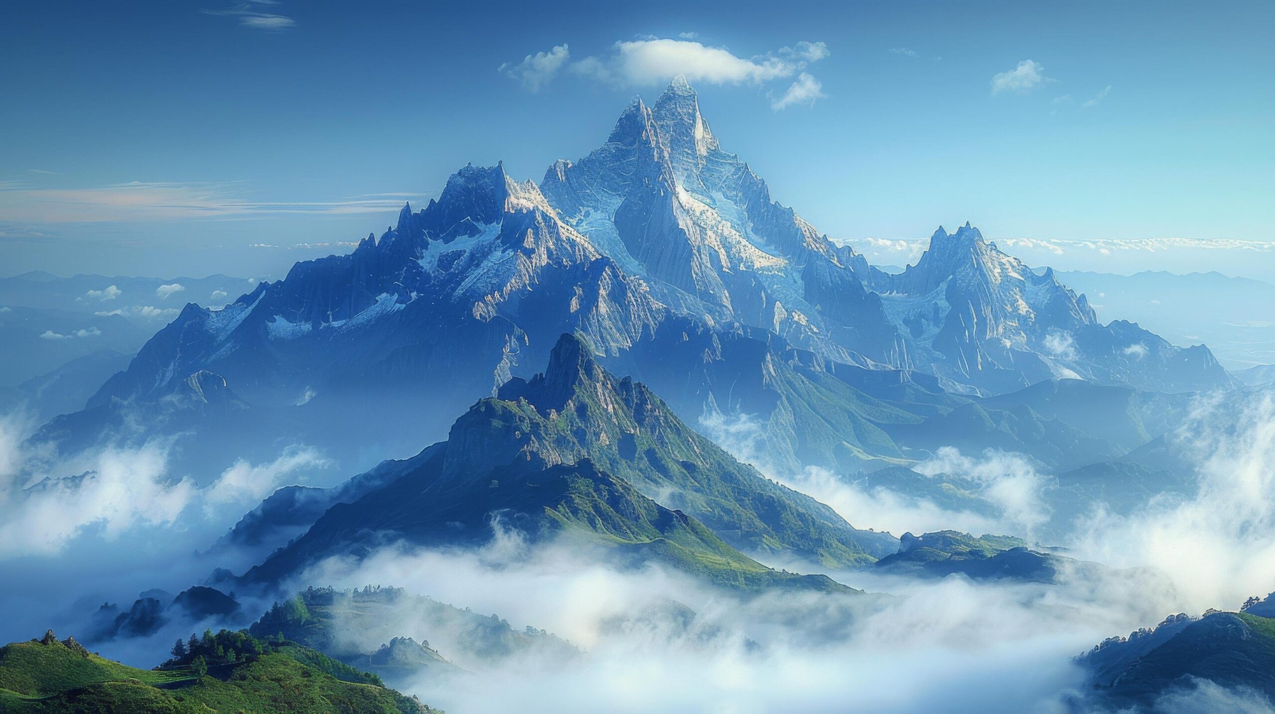 Ai-generated-snowy-path-to-lake-with-mountain-backdrop-free-photo