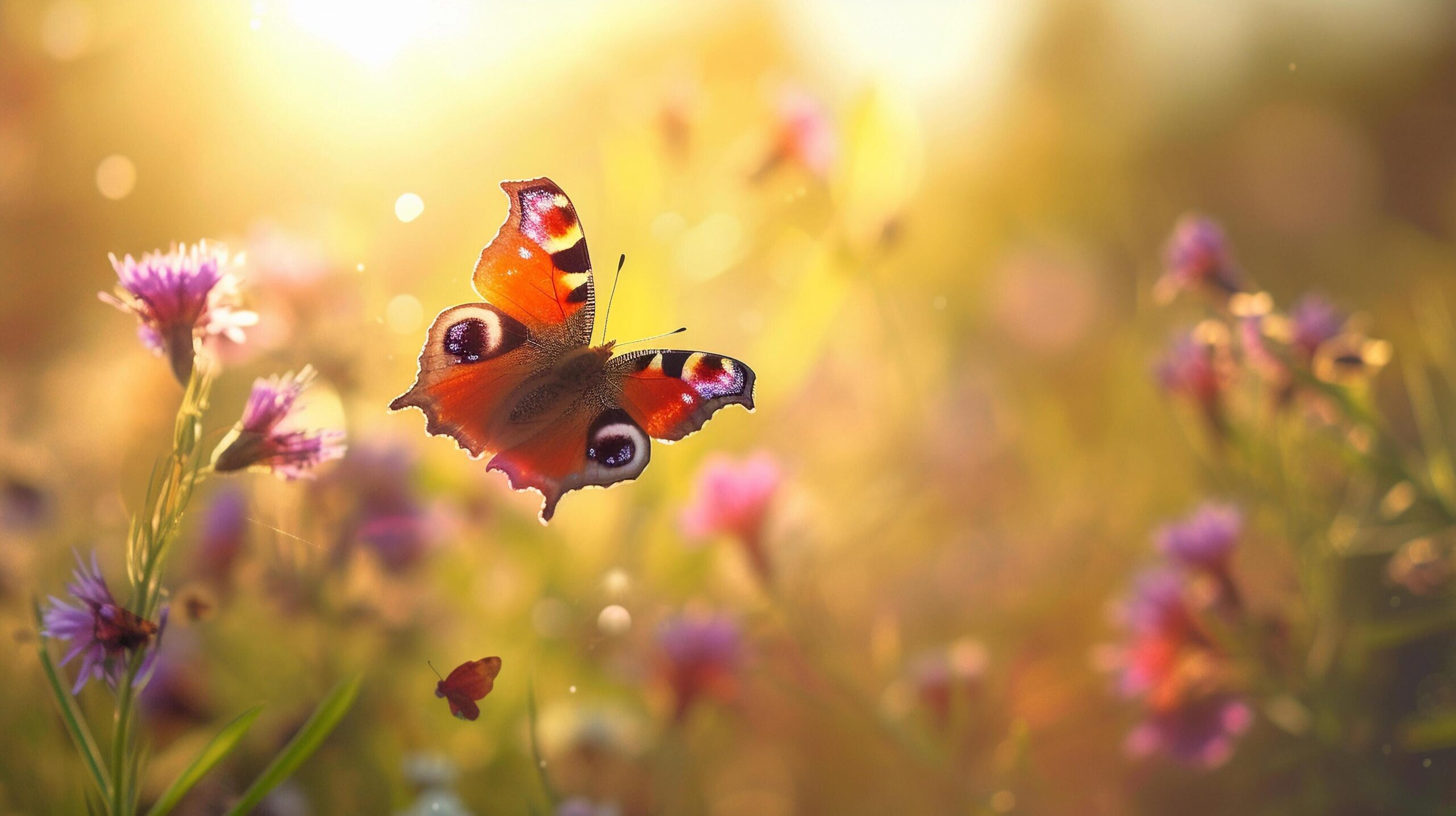 Ai-generated-spring-garden-awakening-background-image-generative-ai-free-photo