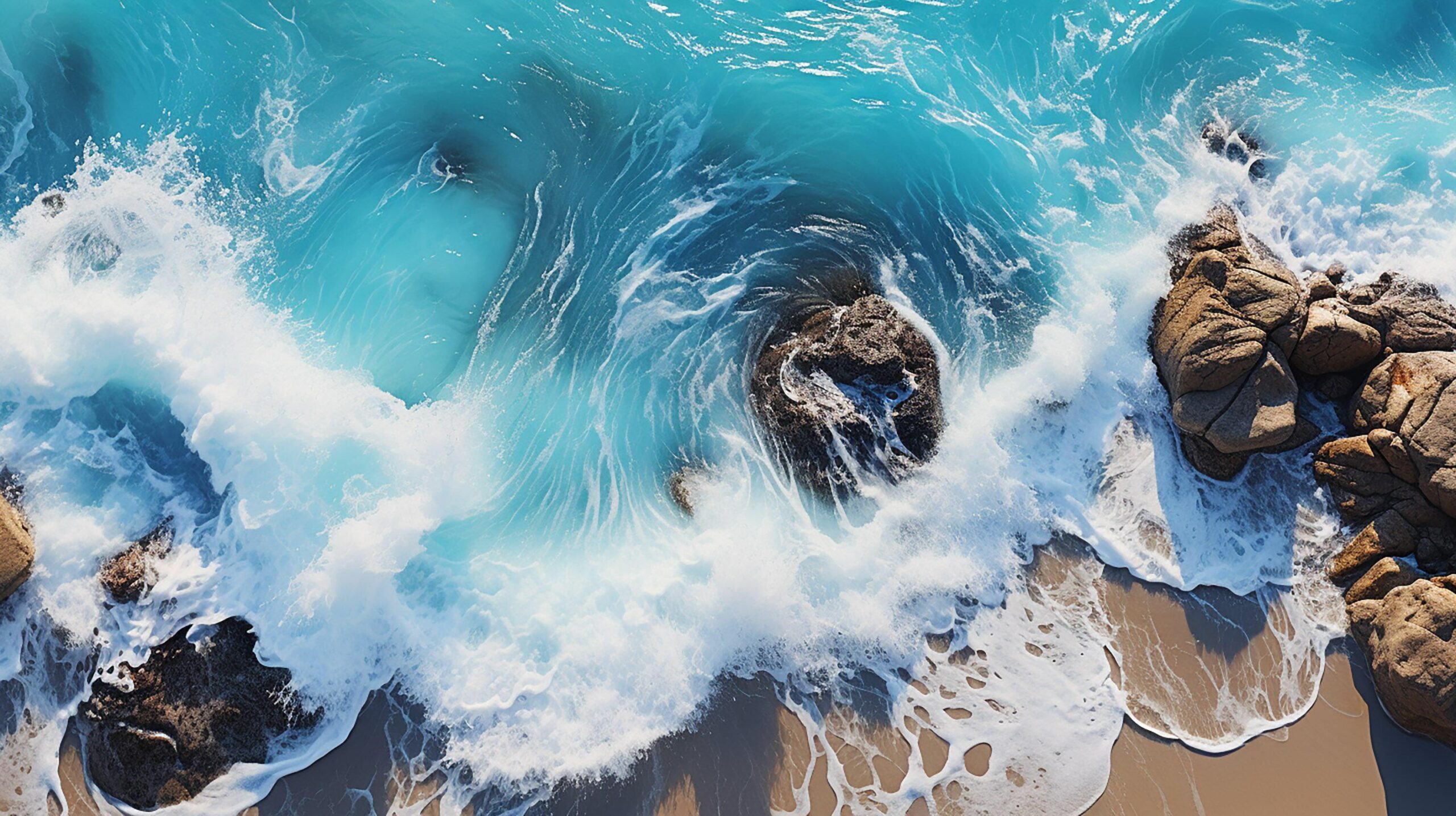 Ai-generated-summer-seascape-blue-sea-water-in-sunny-day-top-view-from-drone-longest-sea-aerial-view-amazing-tropical-nature-background-free-photo