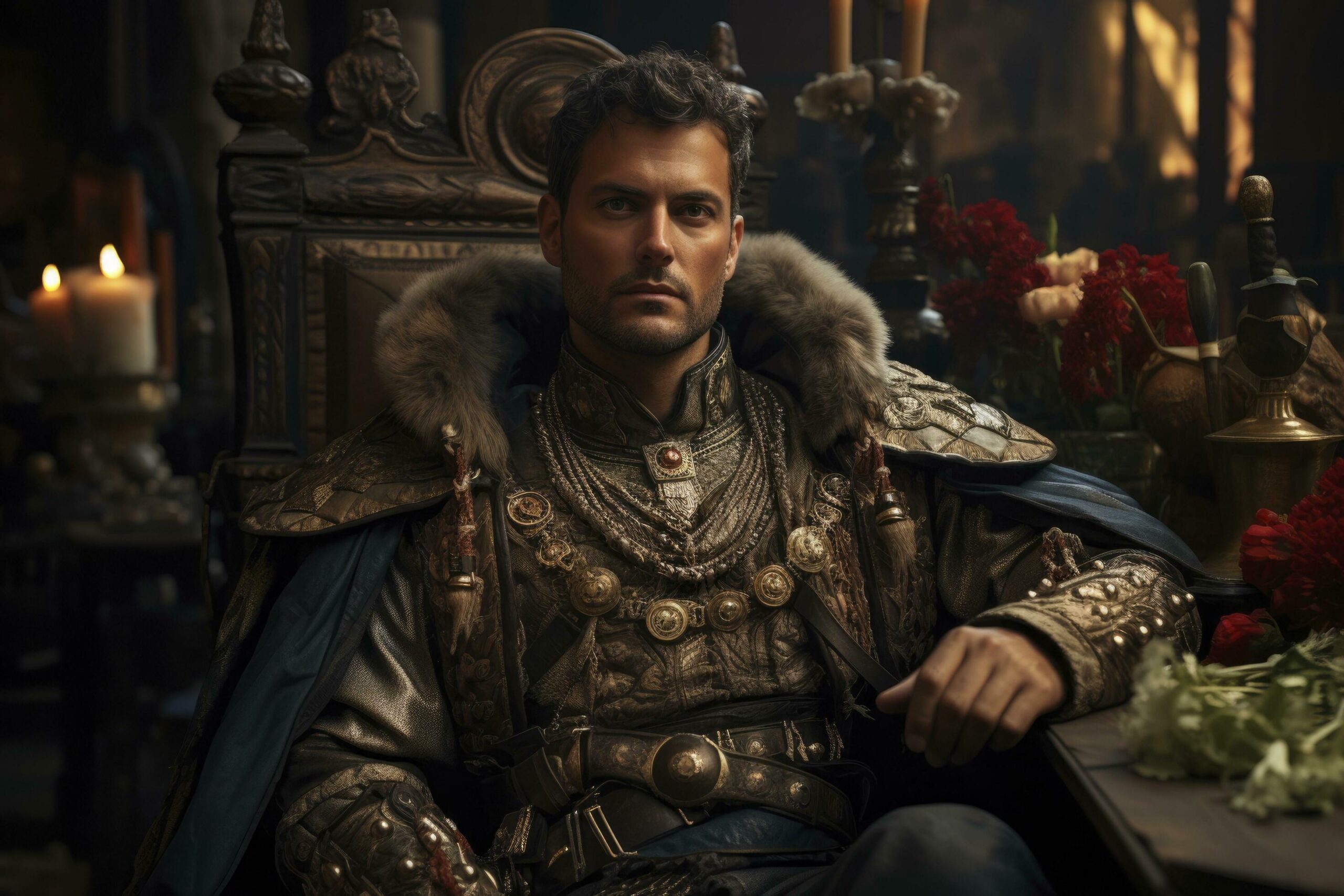 Ai-generated-the-king-dressed-up-at-the-palace-generative-ai-free-photo