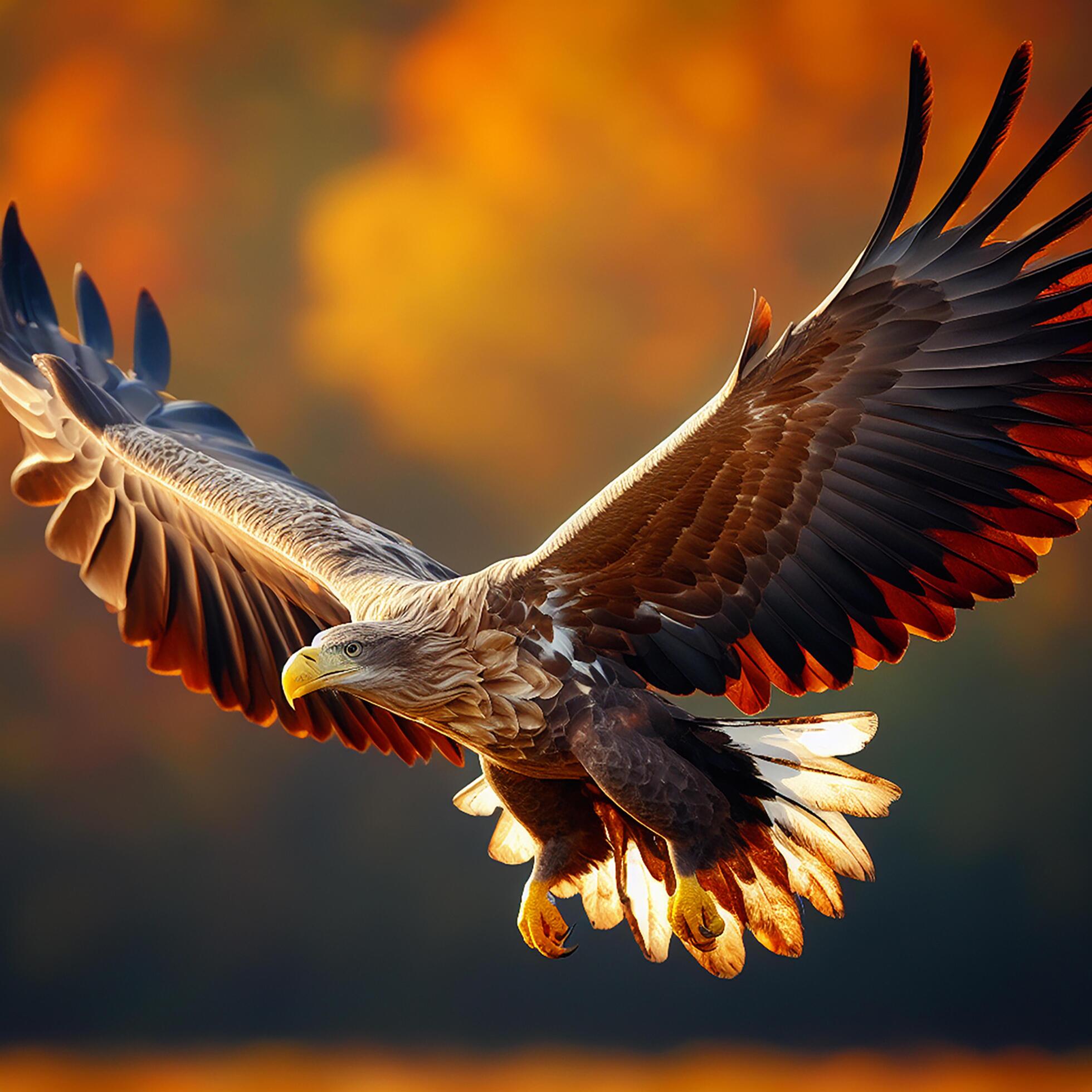 Ai-generated-the-white-tailed-eagle-haliaeetus-albicilla-in-tight-flight-captures-a-stunning-sight-free-photo