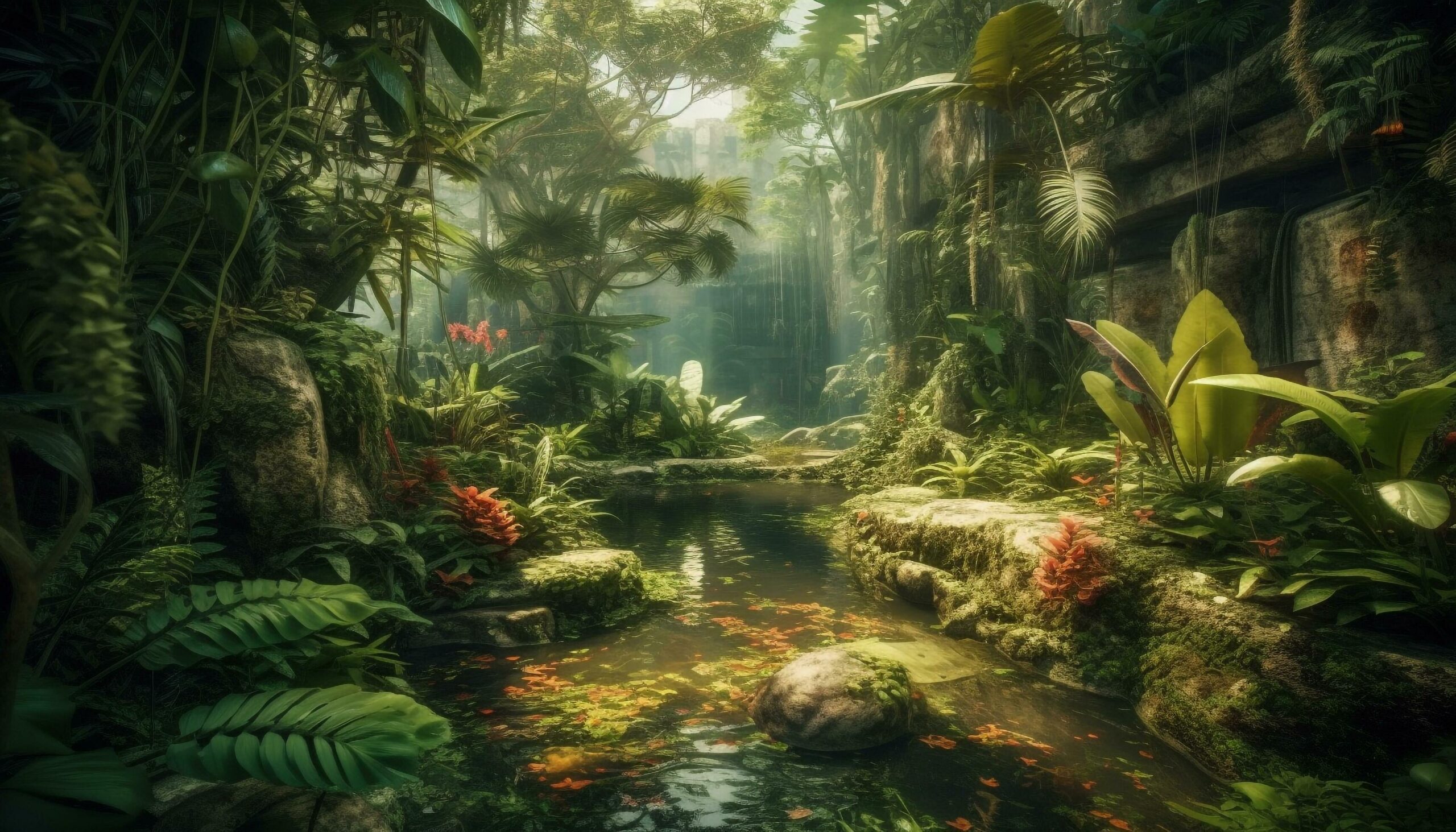 Ai-generated-tranquil-scene-of-a-majestic-mountain-range-reflecting-in-water-generated-by-ai-free-photo